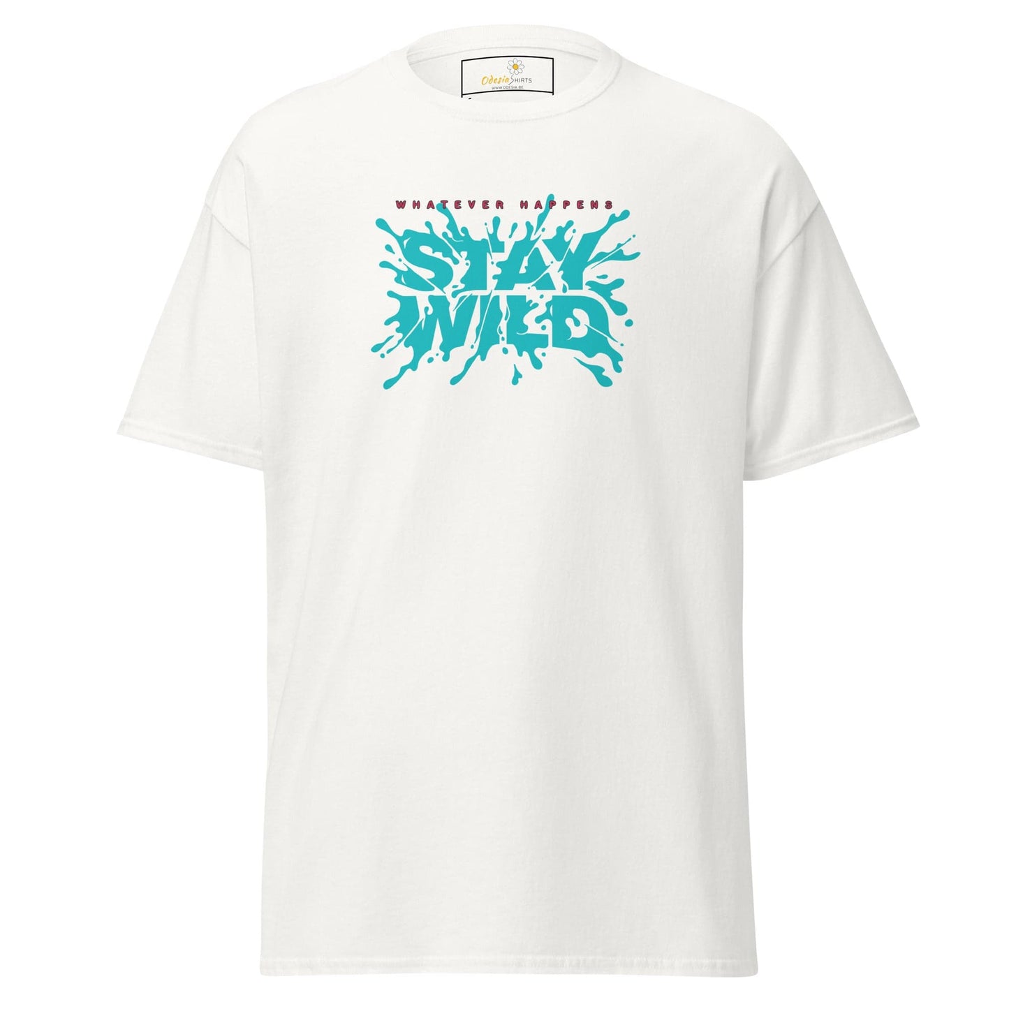 Unisex classic t-shirt - TEXT STAY WILD - REGULAR - White / S