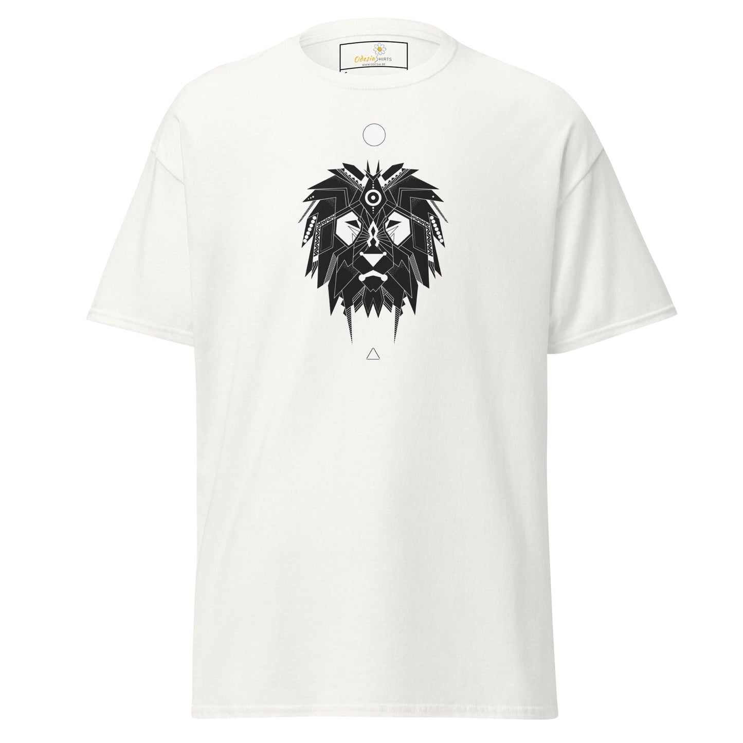 Unisex classic t-shirt - ABSTRACT MYSTIC LION HEAD - REGULAR - White / S