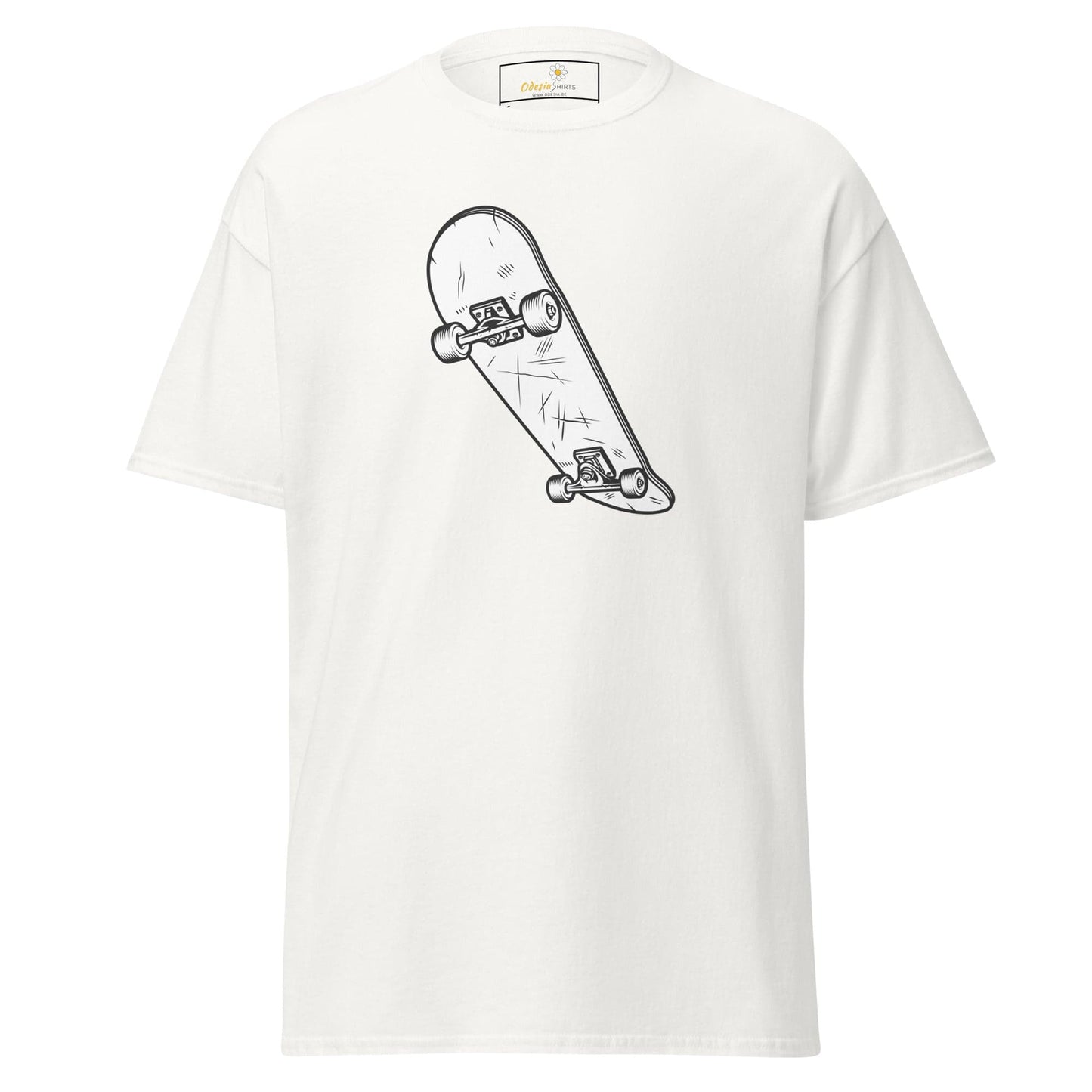 Unisex classic t-shirt - SPORT SKATEBOARD YEAH - REGULAR - White / S