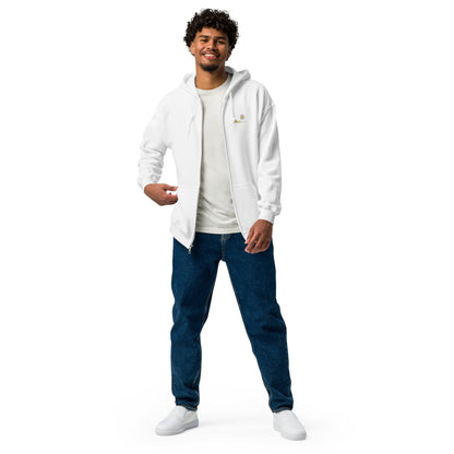 ODESIA’S Unisex heavy blend zip hoodie - White / S