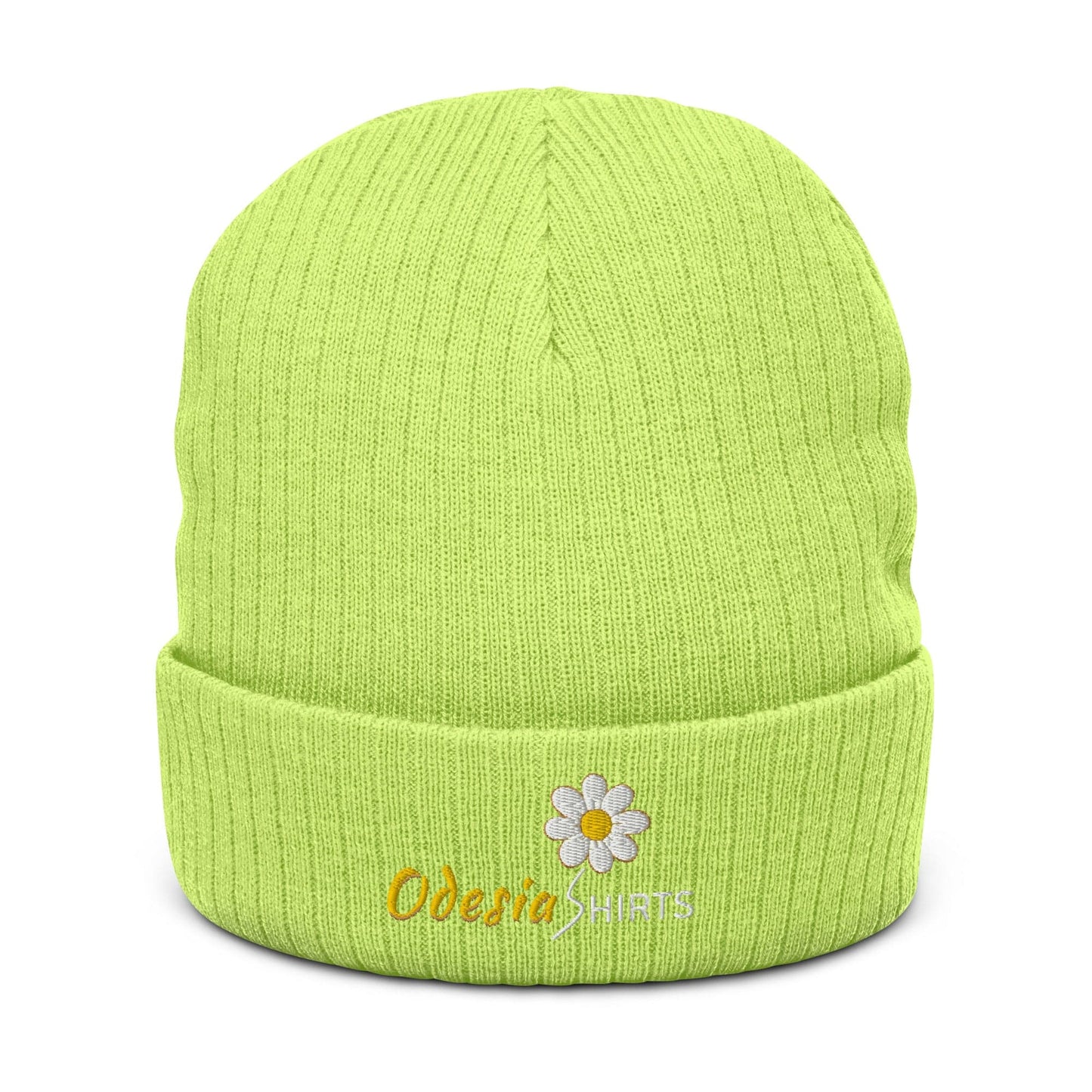 Ribbed knit beanie - Acid Green