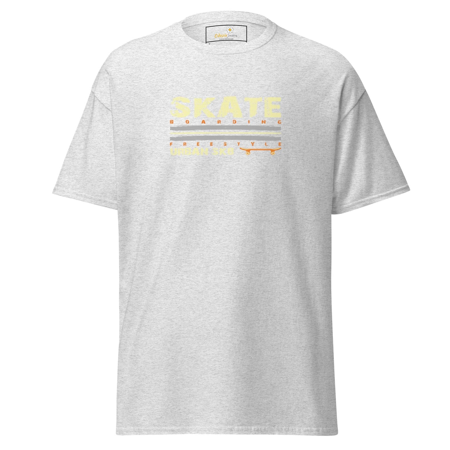 Unisex classic t-shirt - SPORT SKATEBOARDING - REGULAR - Ash / S