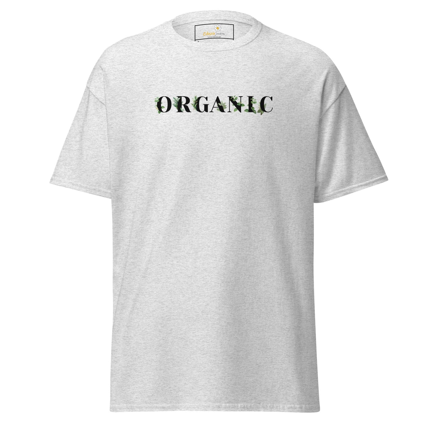Unisex classic tee - TEXT GREEN ORGANIC - REGULAR - Ash / S