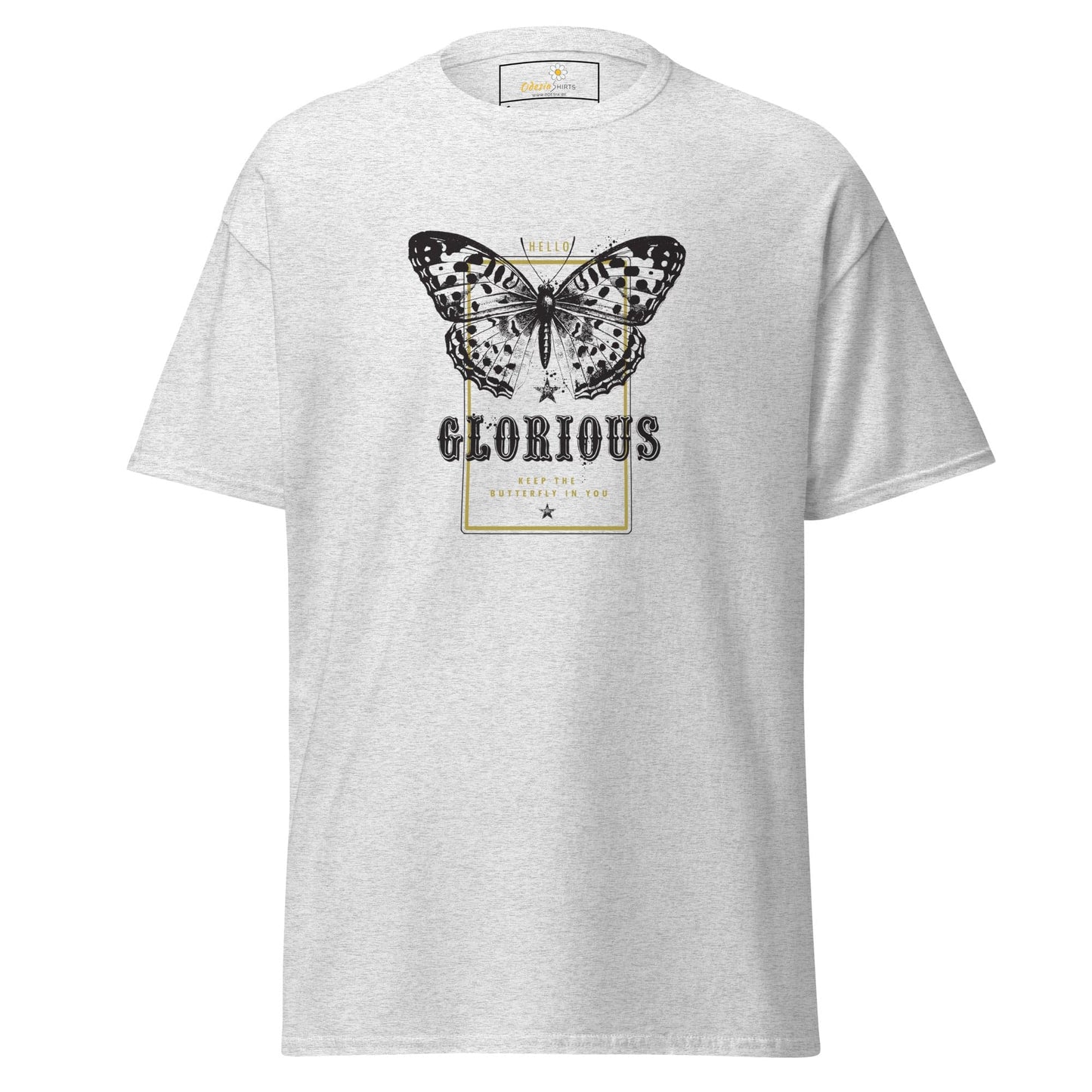 Unisex classic tee - ANIMALS GLORIOUS BUTTERFLY - REGULAR - Ash / S