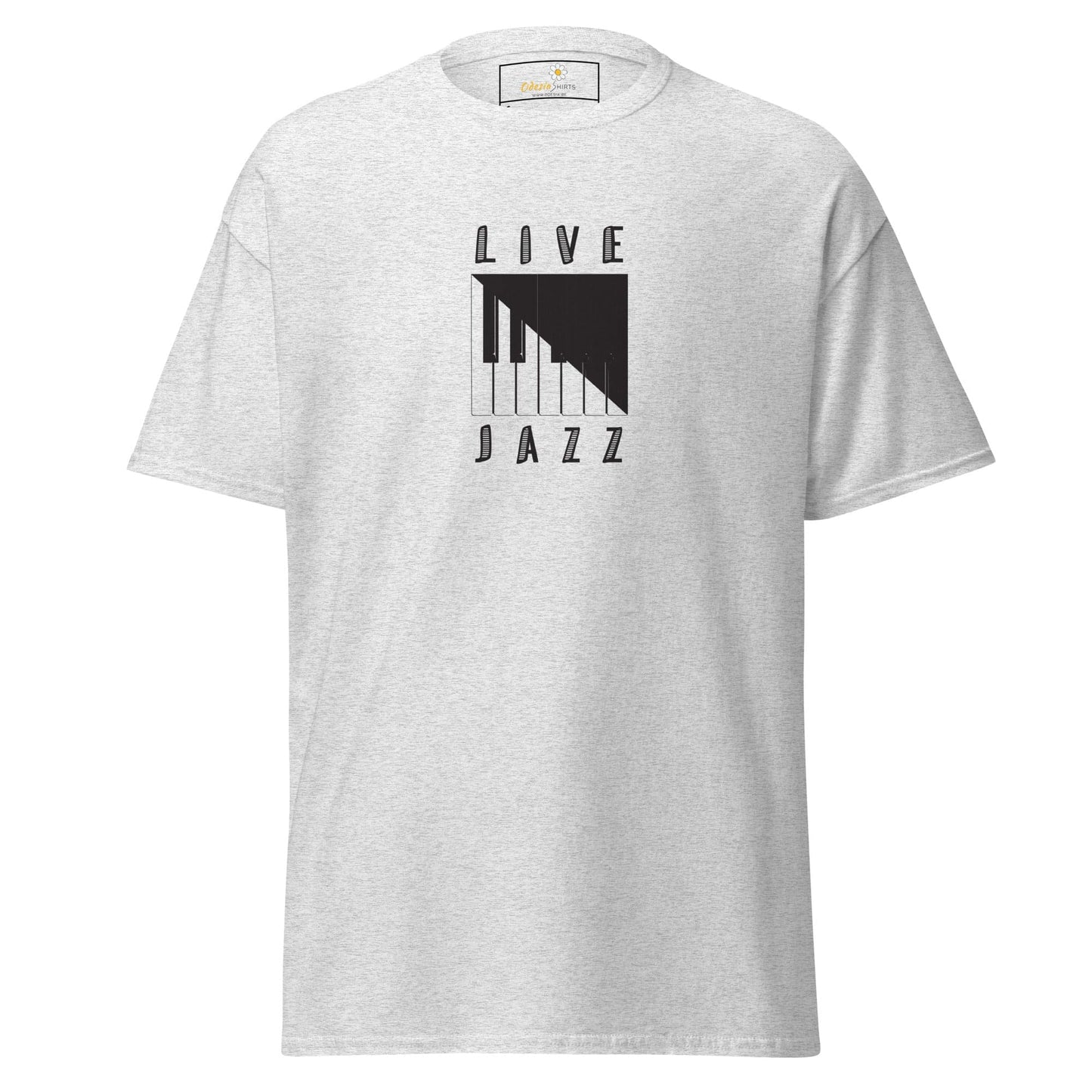 Unisex classic t-shirt - MUSIC LIFE JAZZ - REGULAR - Ash / S