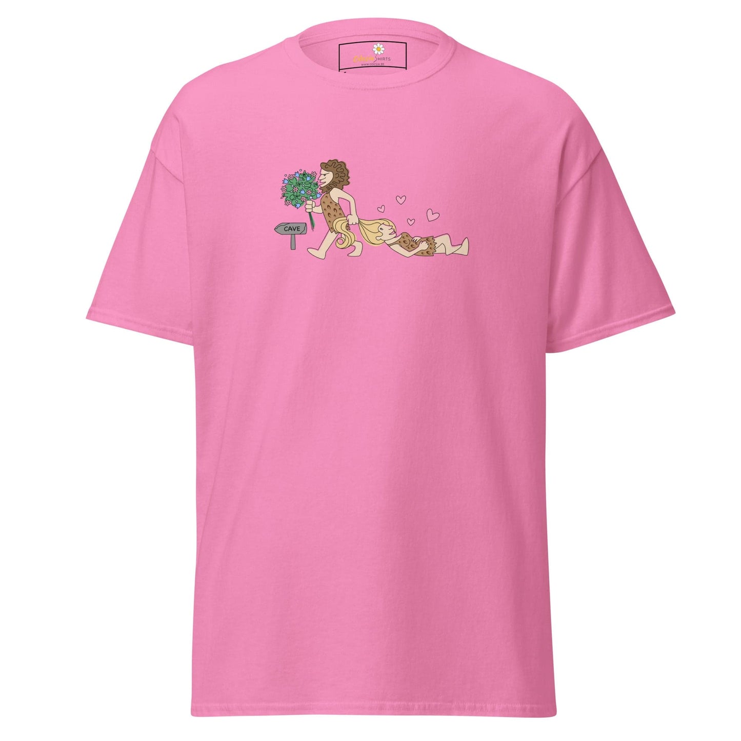 Unisex classic tee - FUN CAVEMAN - REGULAR - Azalea / S