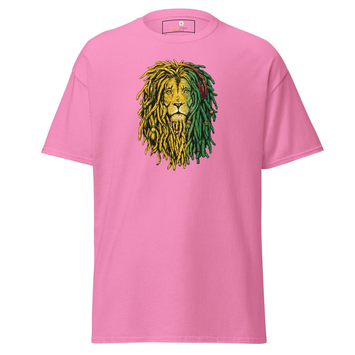 Unisex classic t-shirt - WILD LIFE REGGAE LION - REGULAR - Azalea / S