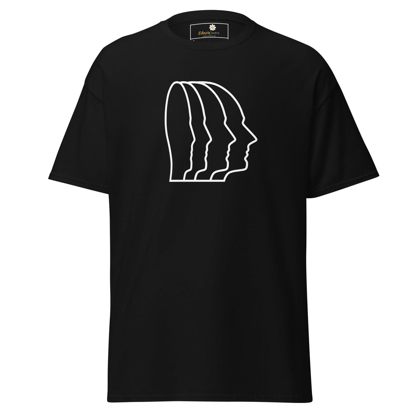 Unisex classic tee - ABSTRACT HEAD ONE - REGULAR - Black / S