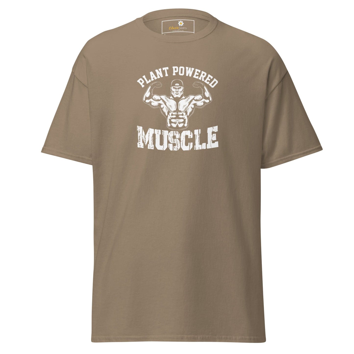 Unisex classic t-shirt - SPORT PLANT MUSCLES - REGULAR - Brown Savana / S
