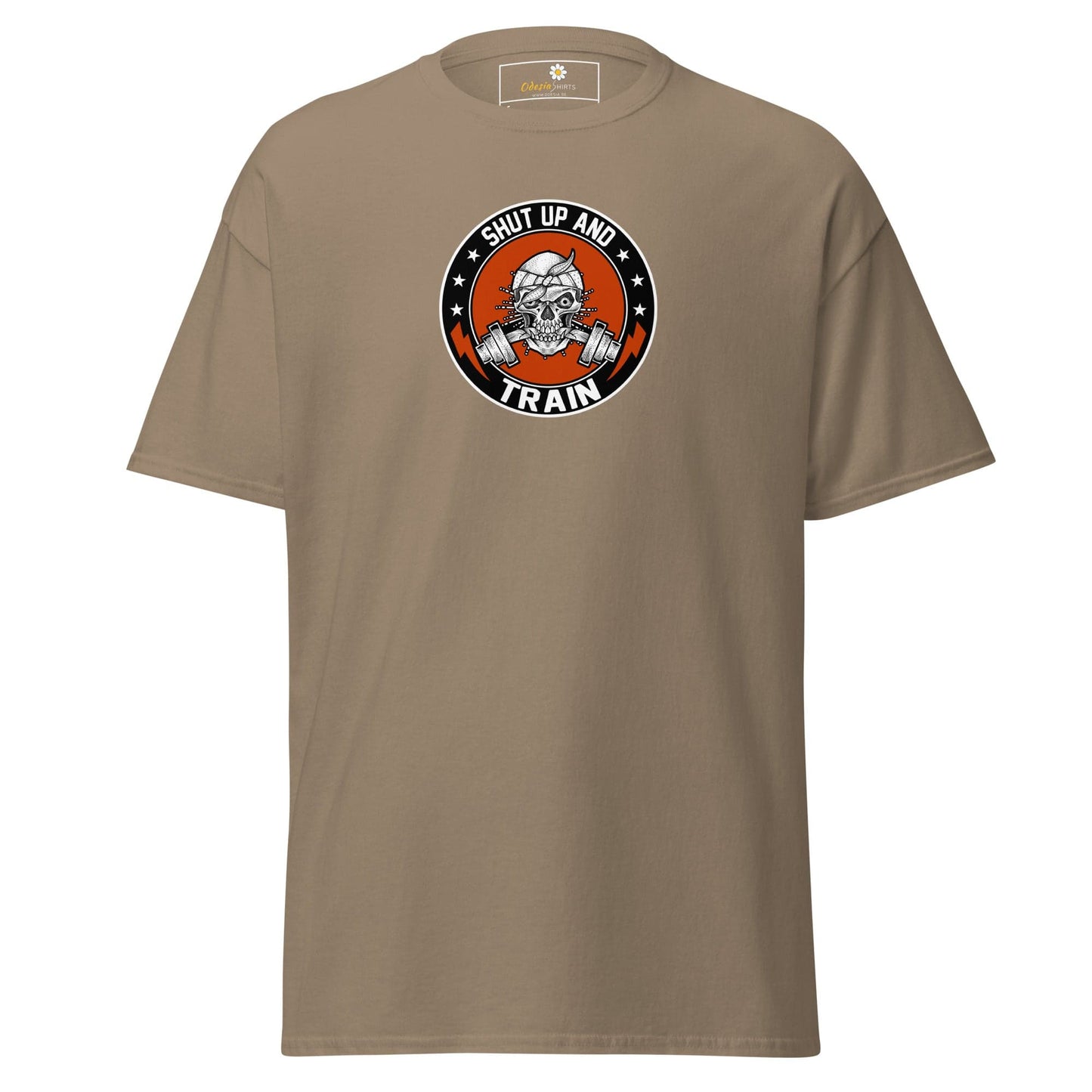 Unisex classic tee - SPORT SHUT UP AND TRAIN - REGULAR - Brown Savana / S