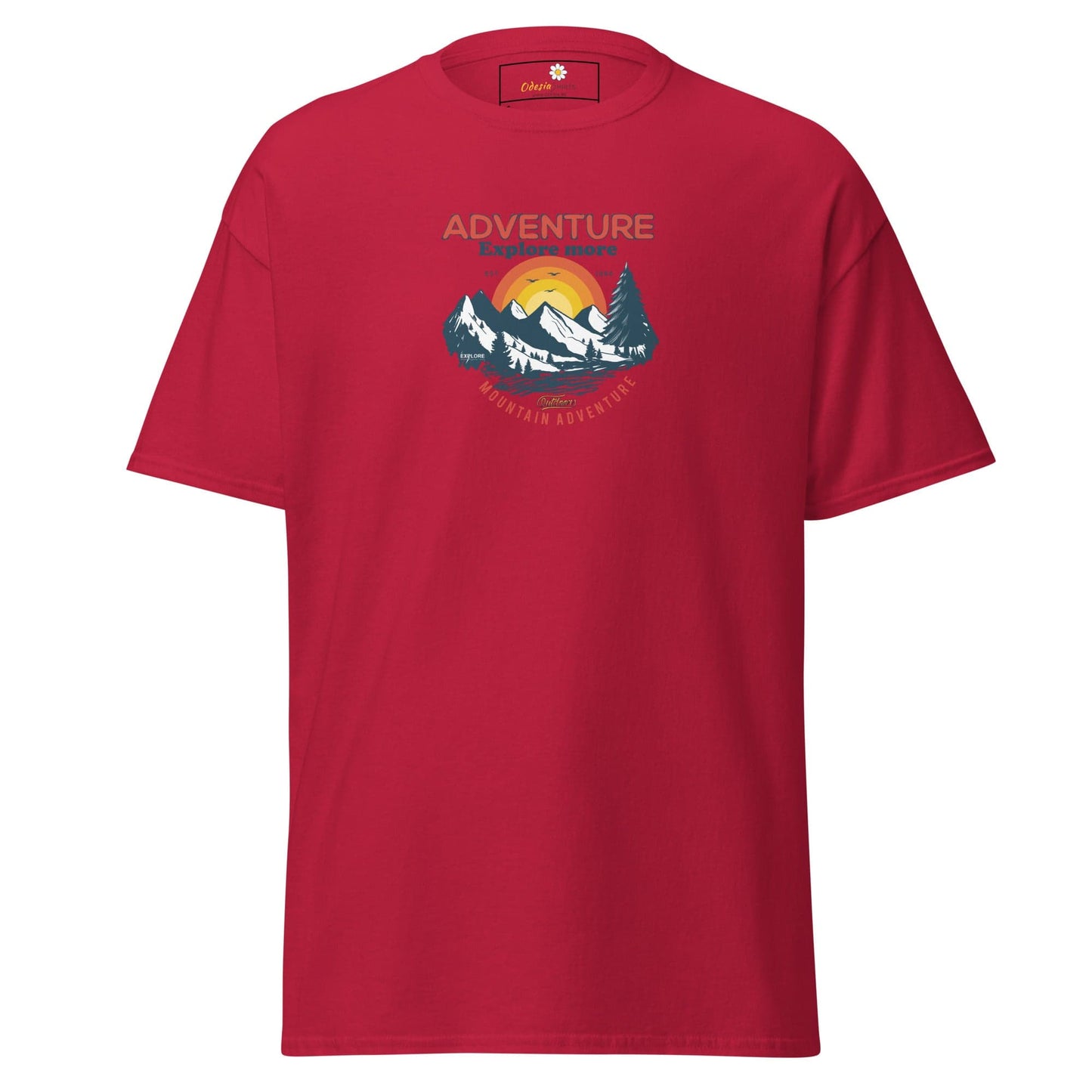 Unisex classic t-shirt - ADVENTURE EXPLORE MORE - REGULAR - Cardinal / S