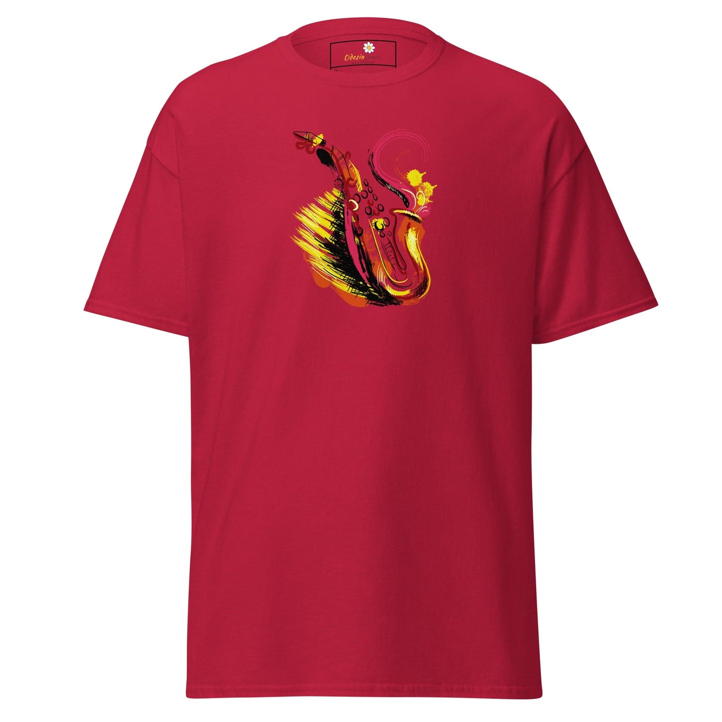 Unisex classic tee - MUSIC SAXOPHONE - REGULAR - Cardinal / S