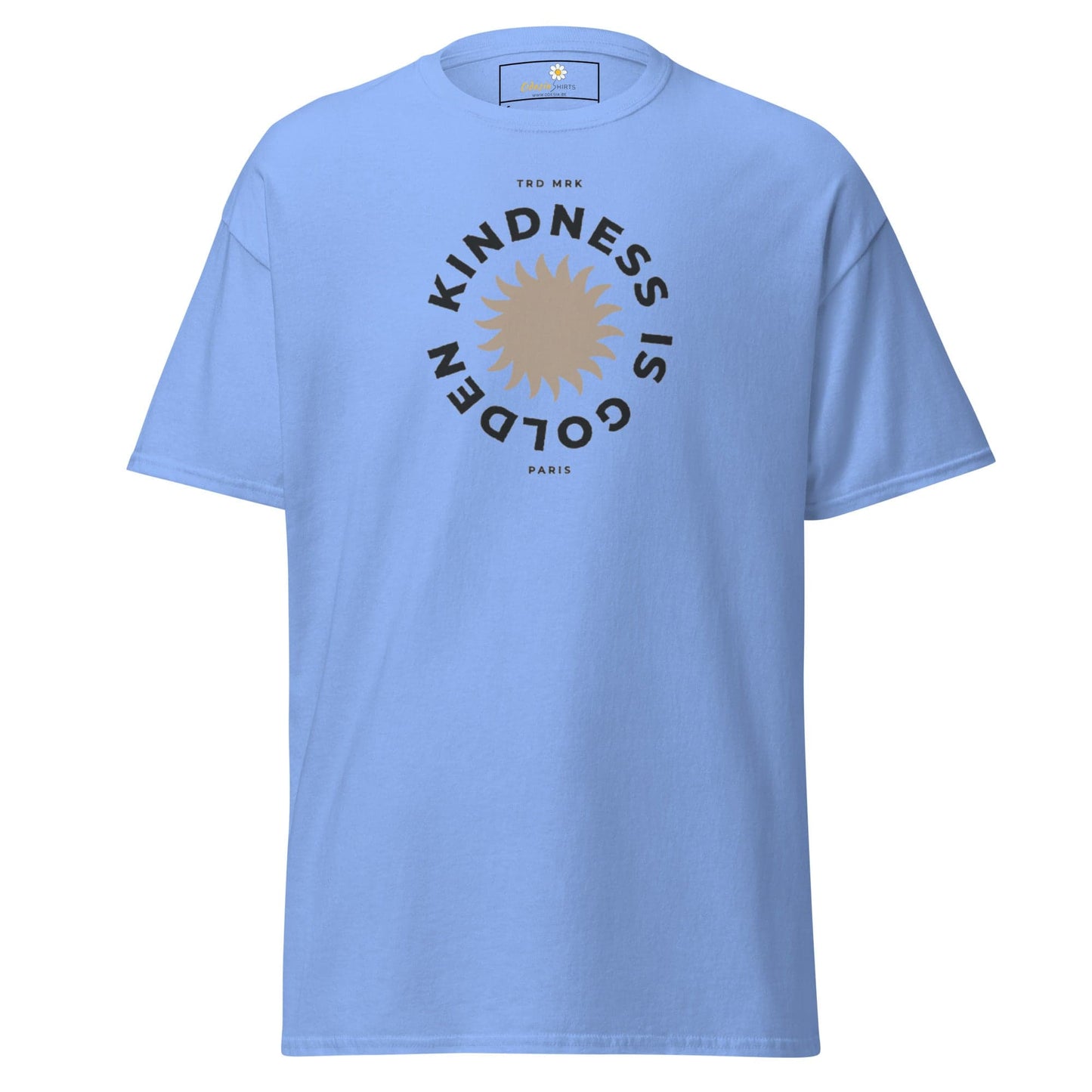 Unisex classic t-shirt - TEXT KINDNESS IS GOLDEN - REGULAR - Carolina Blue / S