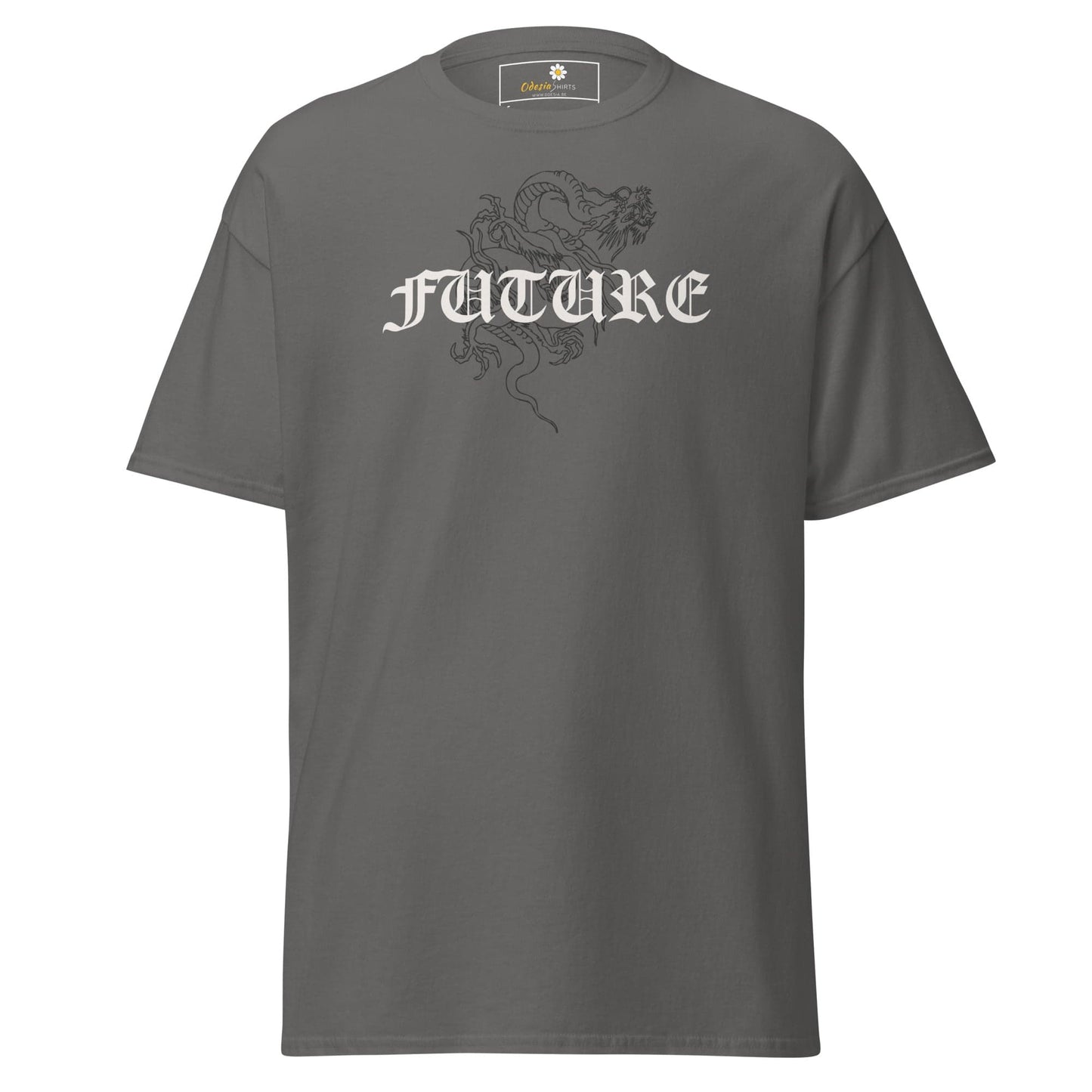 Unisex classic tee - MYSTIC FUTURE DRAGON - REGULAR - Charcoal / S