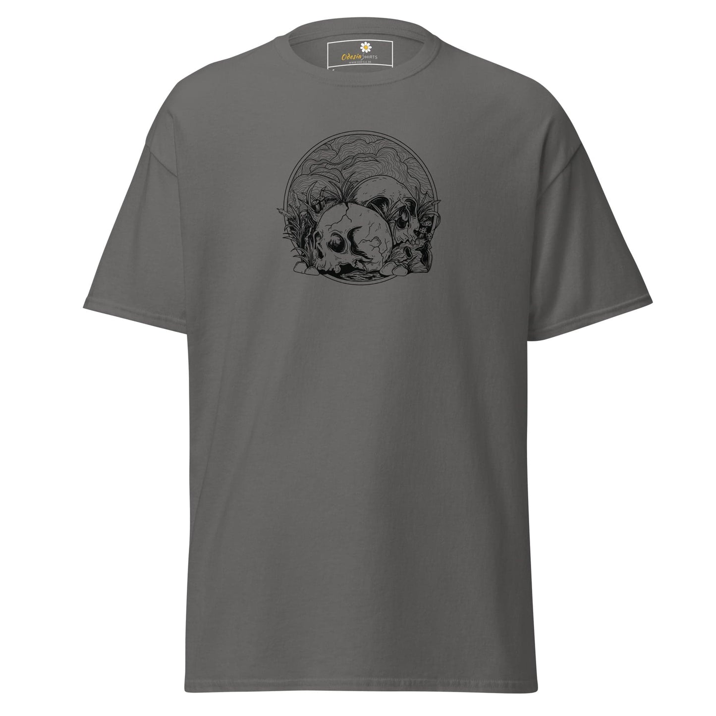 Unisex classic t-shirt - SKULL SUMMER SKULLS - REGULAR - Charcoal / S