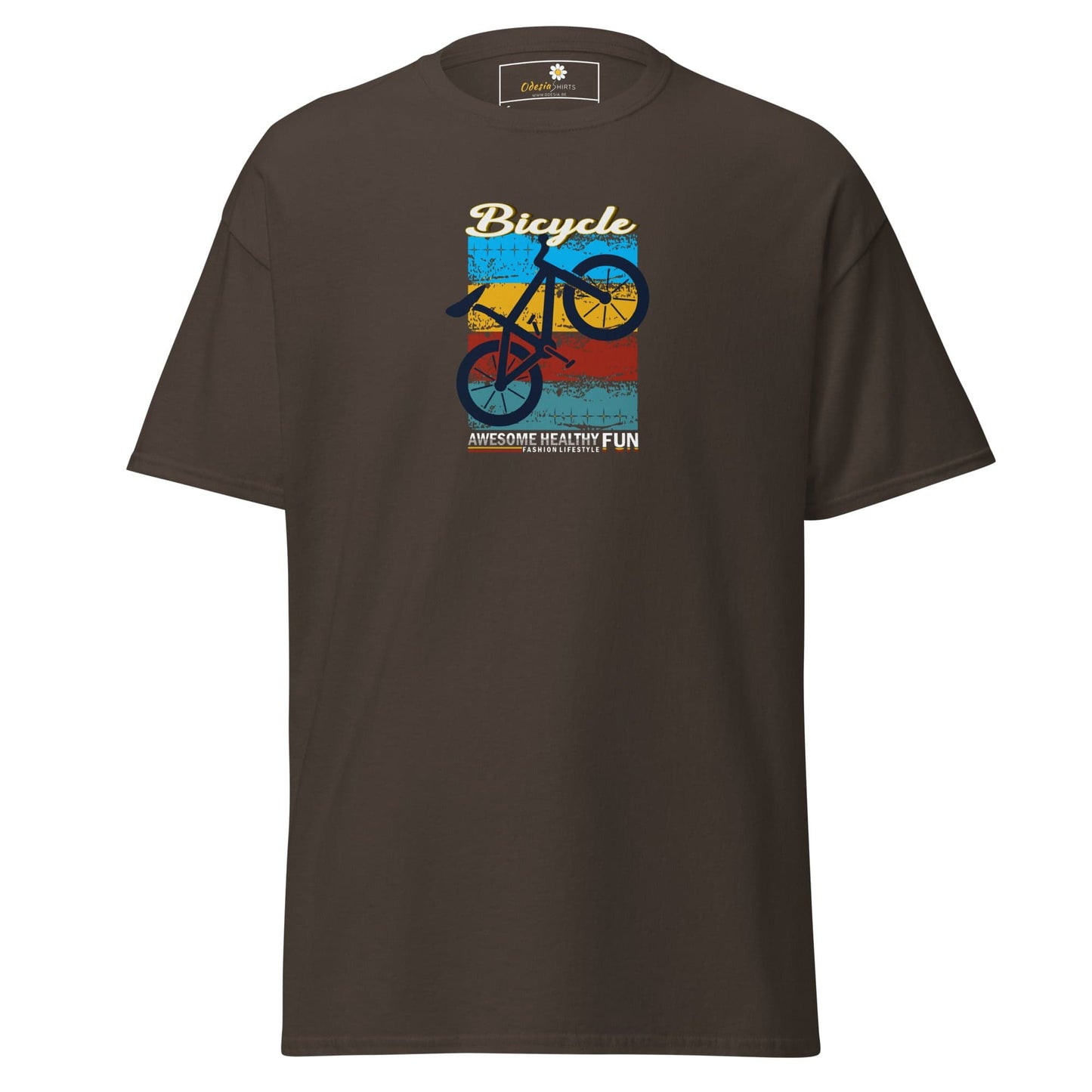 Unisex classic tee - SPORT BICYCLE FUN - REGULAR - Dark Chocolate / S