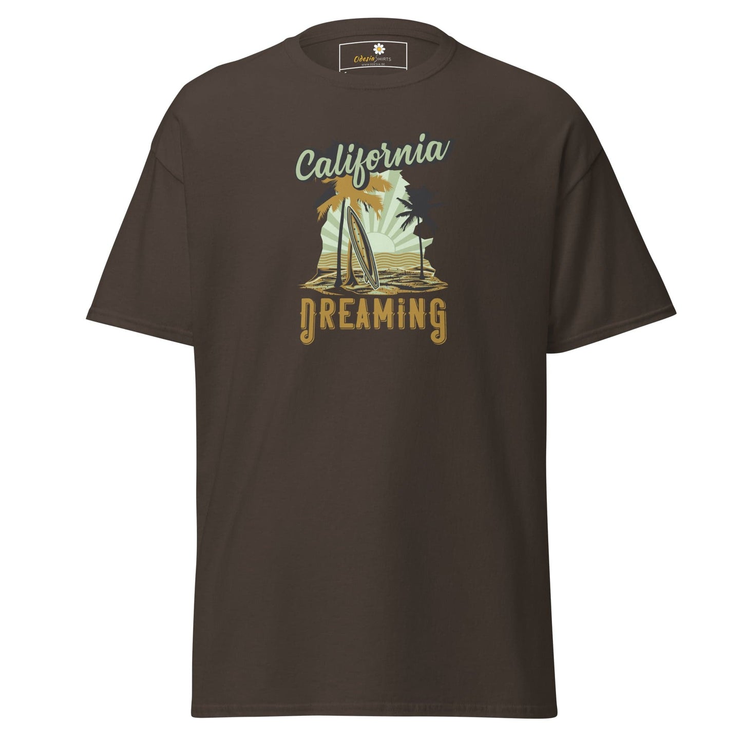 Unisex classic t-shirt - SUMMER CALIFORNIA DREAM - REGULAR - Dark Chocolate / S