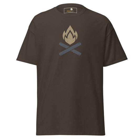 Unisex classic tee - ADVENTURE CAMP FIRE - REGULAR - Dark Chocolate / S