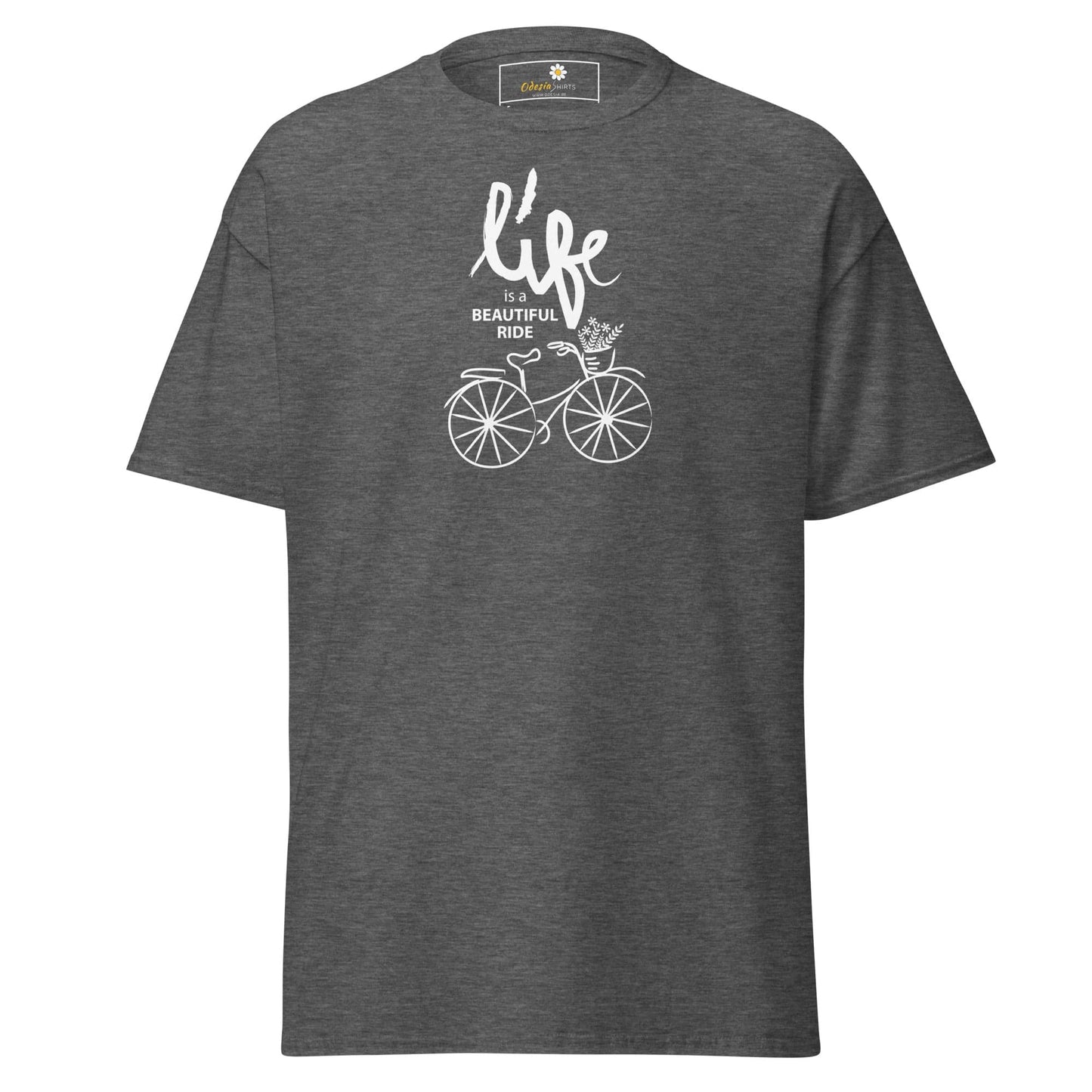Unisex classic tee - SPORT POSITIVE LIFE BEAUTIFUL - REGULAR - Dark Heather / S