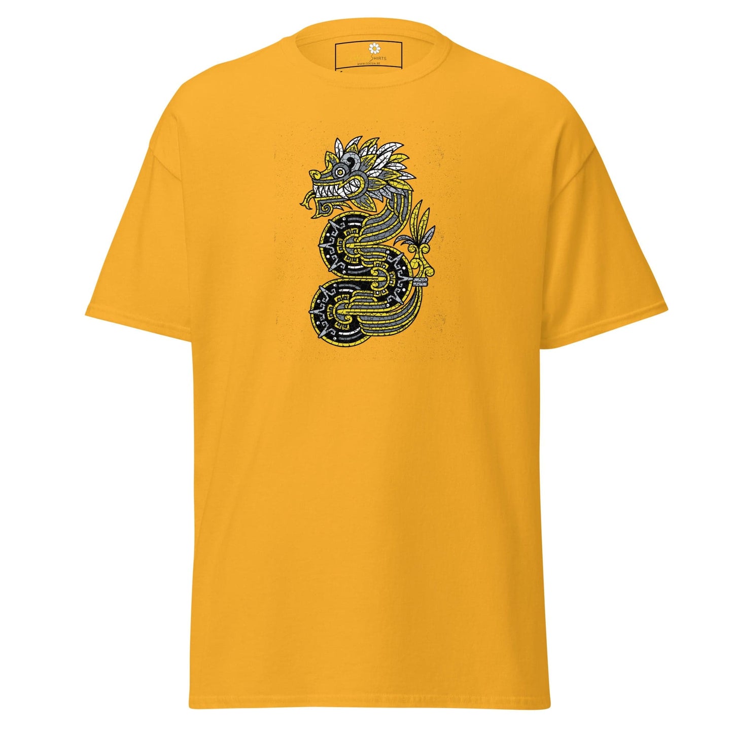 Unisex classic t-shirt - MYSTIC YELLOW GREY DRAGON - REGULAR - Gold / S