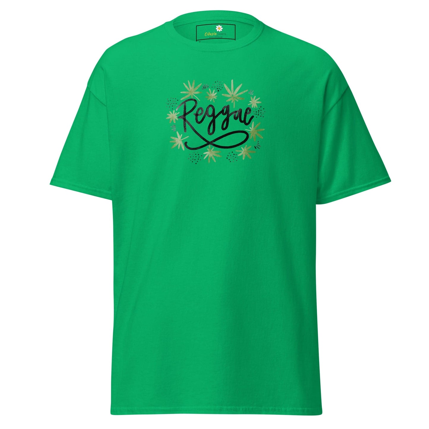 Unisex classic t-shirt - MUSIC REGGAE LEAVES - REGULAR - Irish Green / S