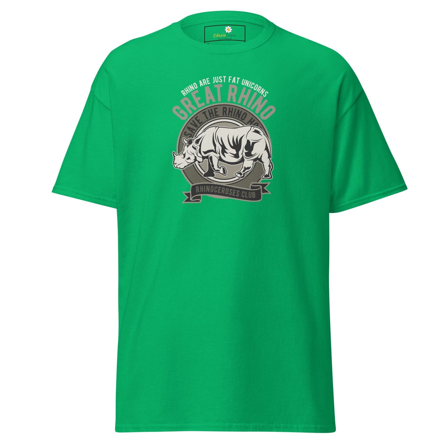 Unisex classic t-shirt - WILD LIFE GREAT RHINO - REGULAR - Irish Green / S