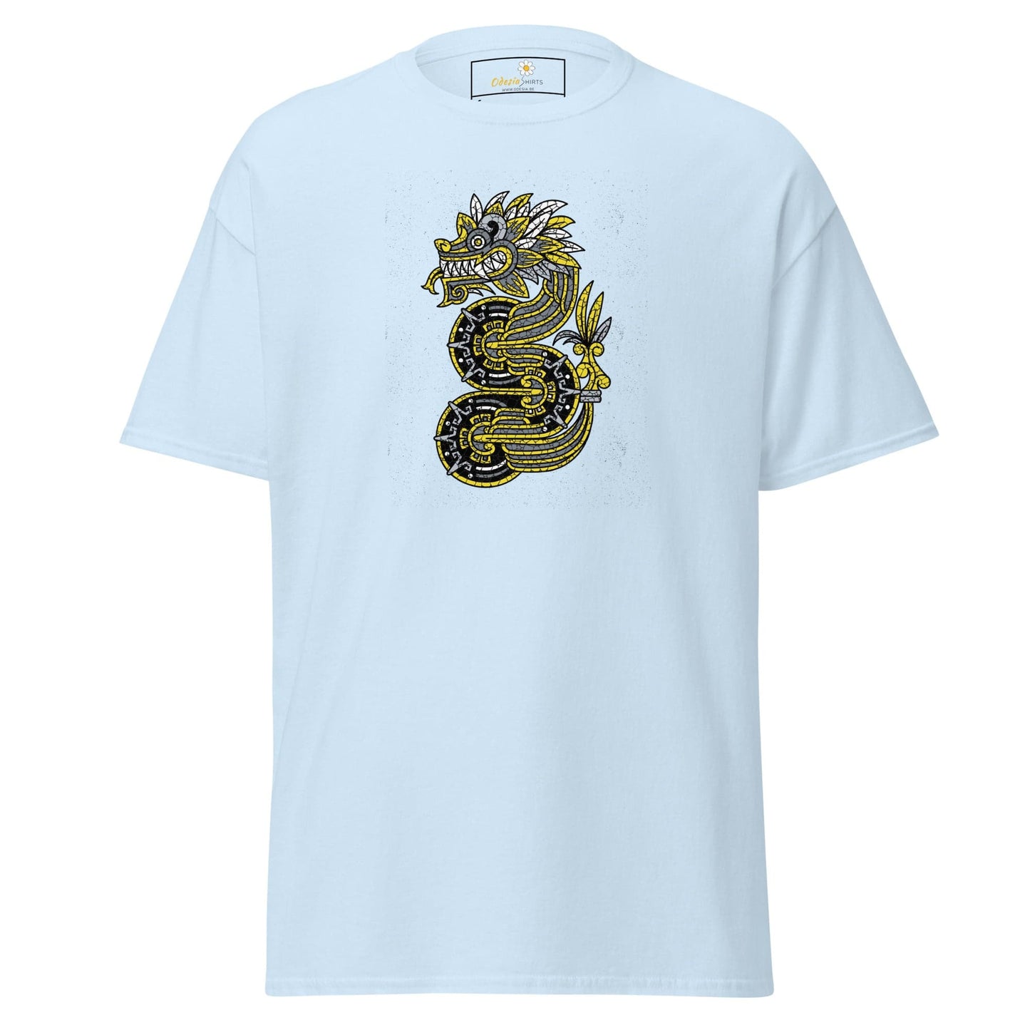 Unisex classic t-shirt - MYSTIC YELLOW GREY DRAGON - REGULAR - Light Blue / S