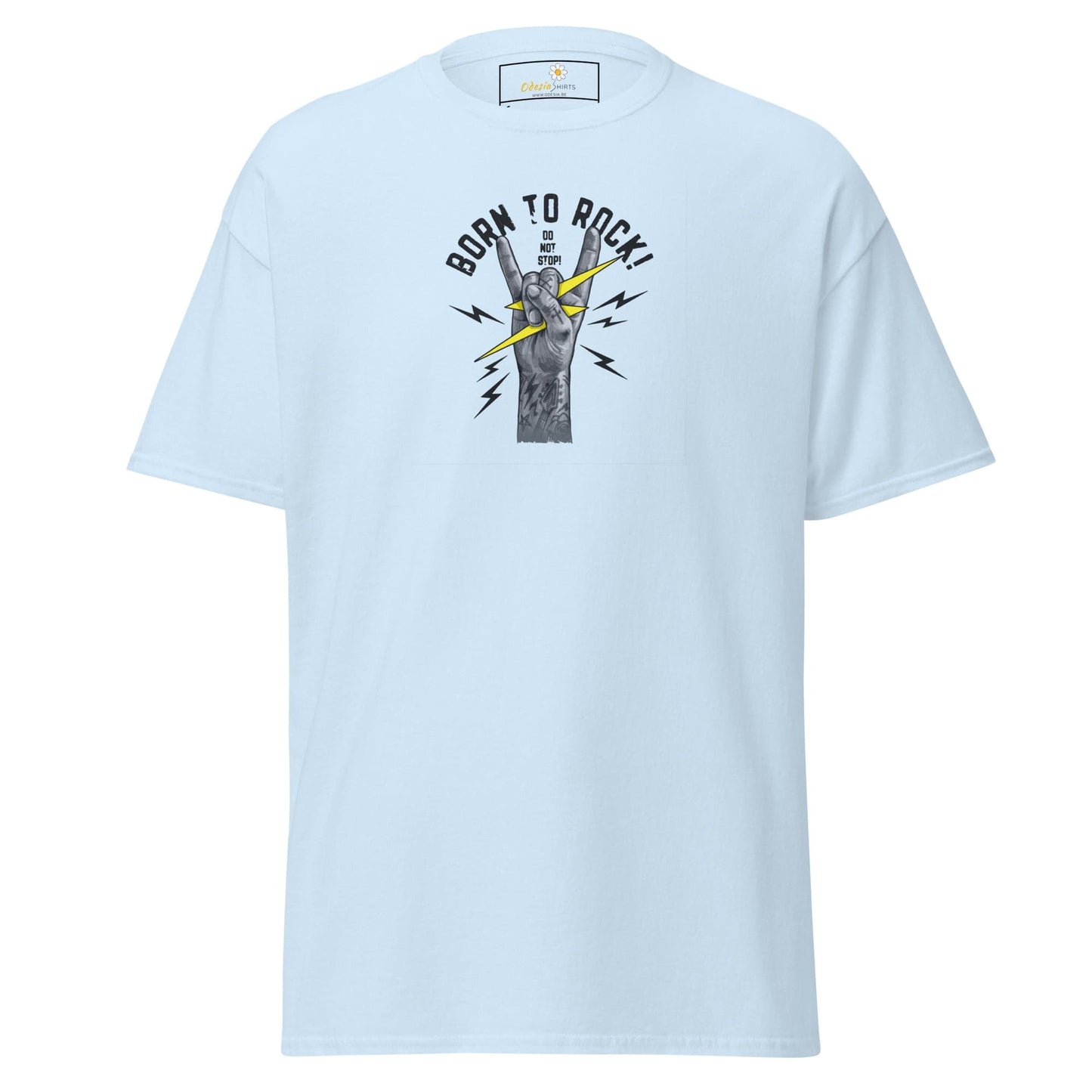 Unisex classic tee - MUSIC BORN TO ROCK - REGULAR - Light Blue / S
