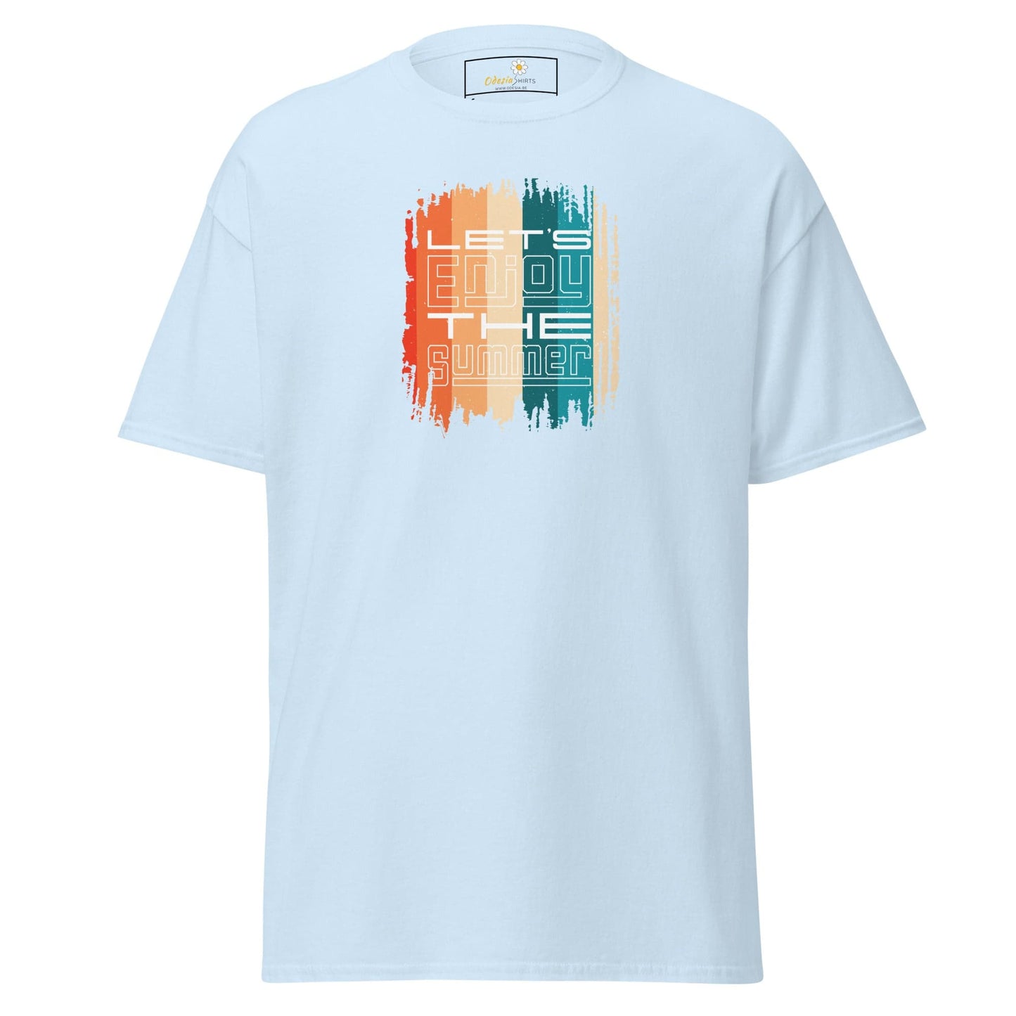 Unisex classic t-shirt - SUMMER LETS ENJOY - REGULAR - Light Blue / S