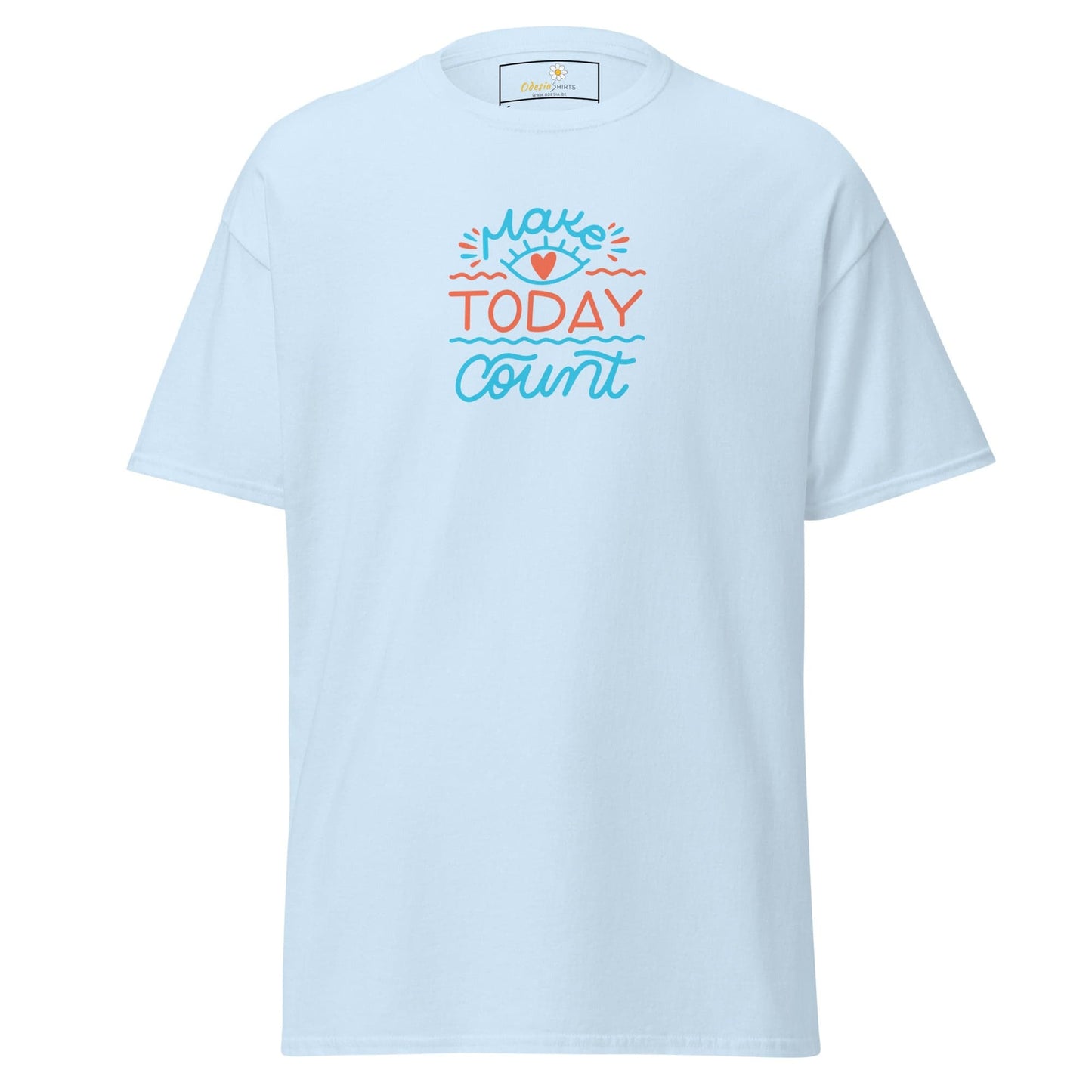 Unisex classic t-shirt - TEXT TODAY COUNT - REGULAR - Light Blue / S