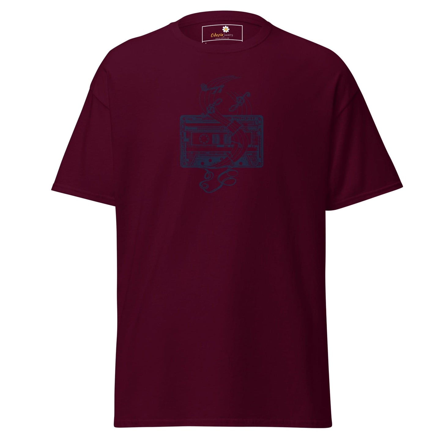 Unisex classic t-shirt - MUSIC TAPE - REGULAR - Maroon / S