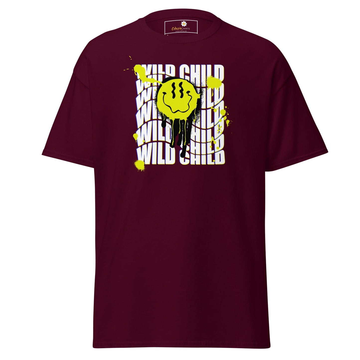 Unisex classic tee - MISC WILD CHILD SMILE - REGULAR - Maroon / S