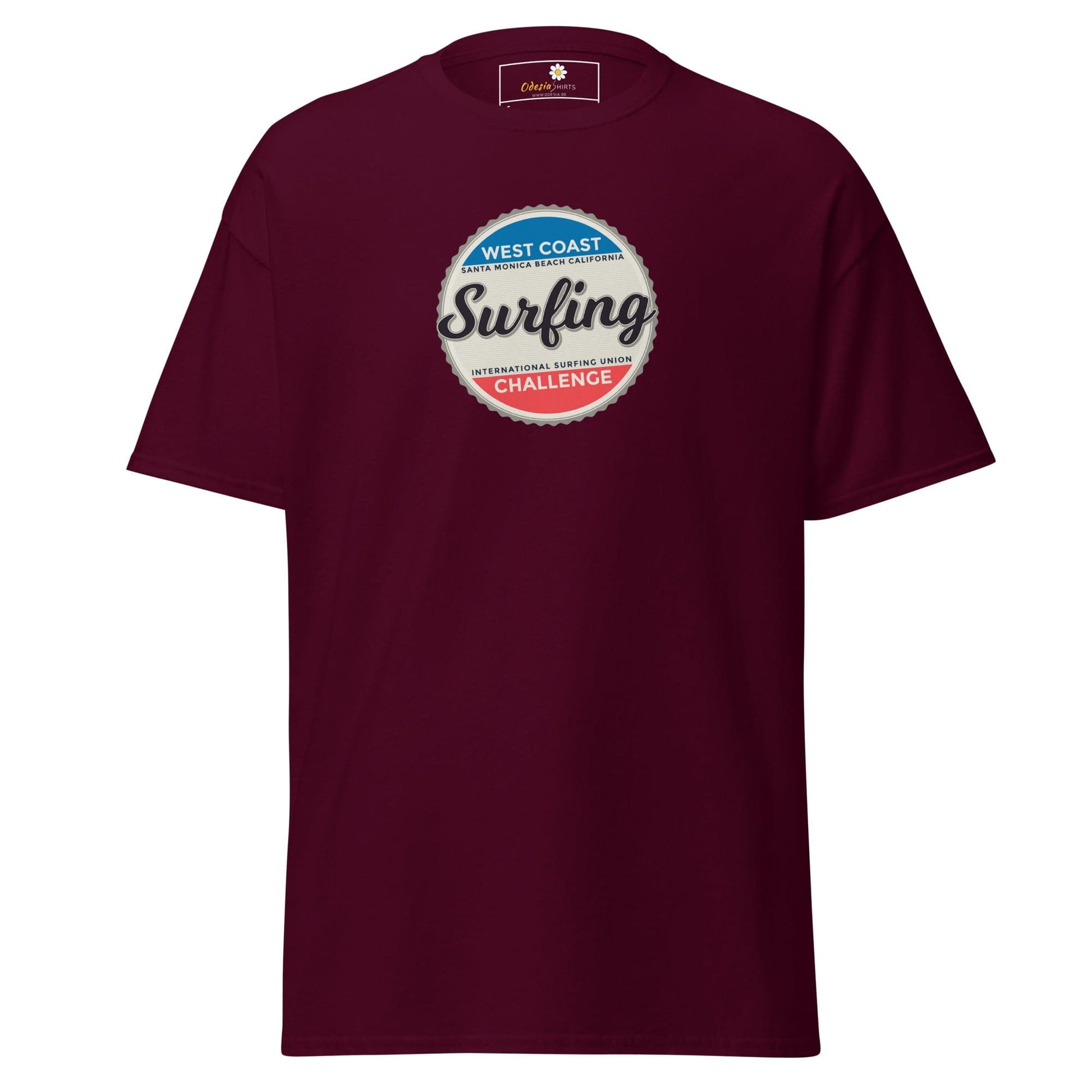 Unisex classic tee - SPORT SURFING COAST - REGULAR - Maroon / S