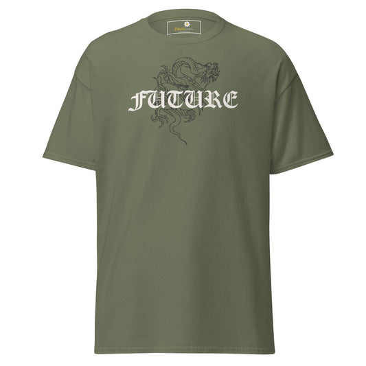 Unisex classic tee - MYSTIC FUTURE DRAGON - REGULAR - Military Green / S