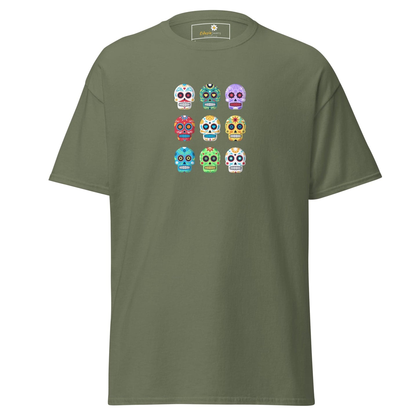 Unisex classic tee - SKULL COLOR SKULLS - REGULAR - Military Green / S