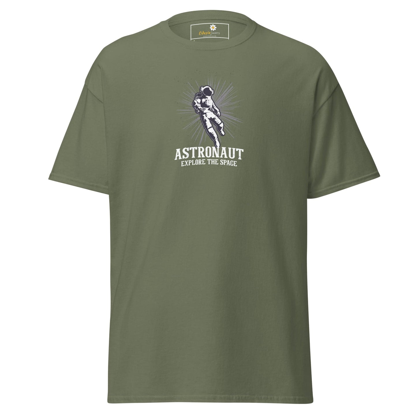 Unisex classic tee - ASTRONAUT EXPLORE SPACE - REGULAR - Military Green / S
