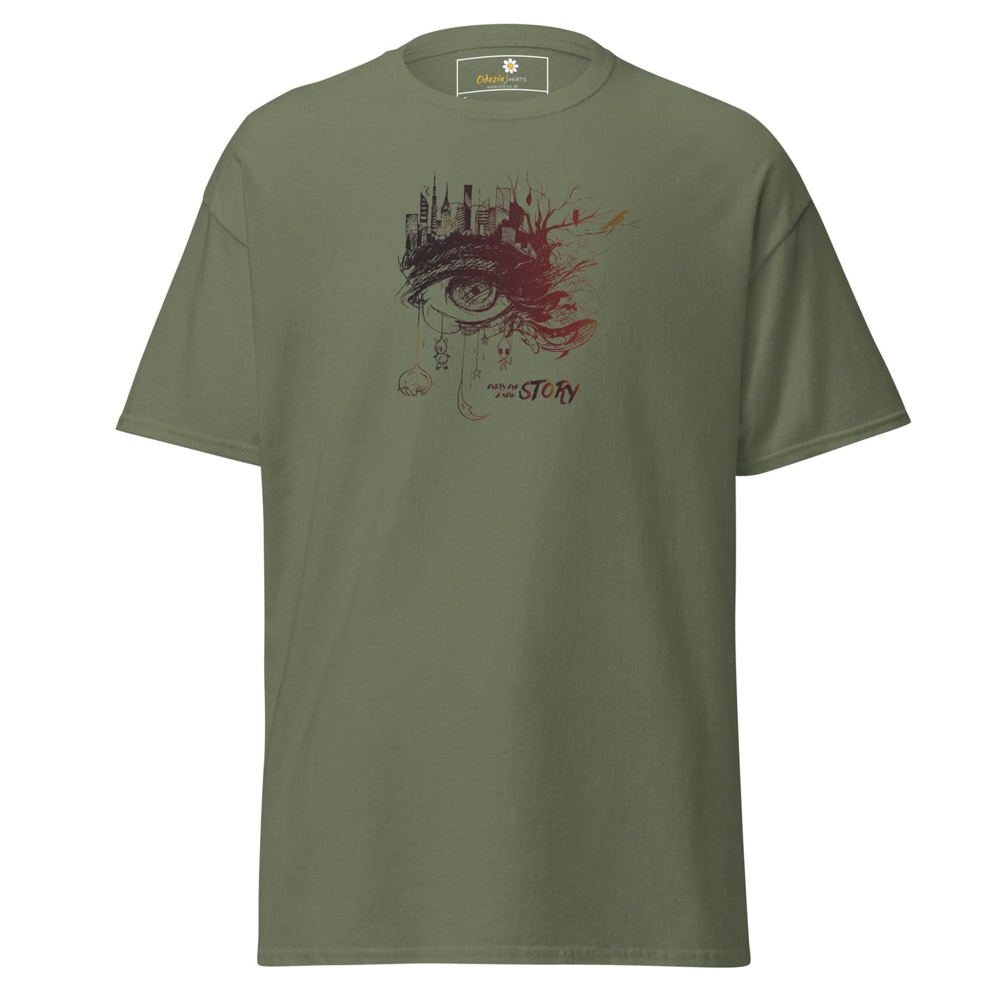 Unisex classic t-shirt - FANTASY EYE STORY - REGULAR - Military Green / S