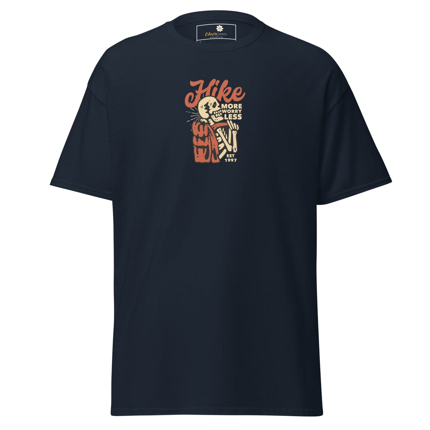 Unisex classic tee - SKULL SPORT HIKE MORE - REGULAR - Navy / S