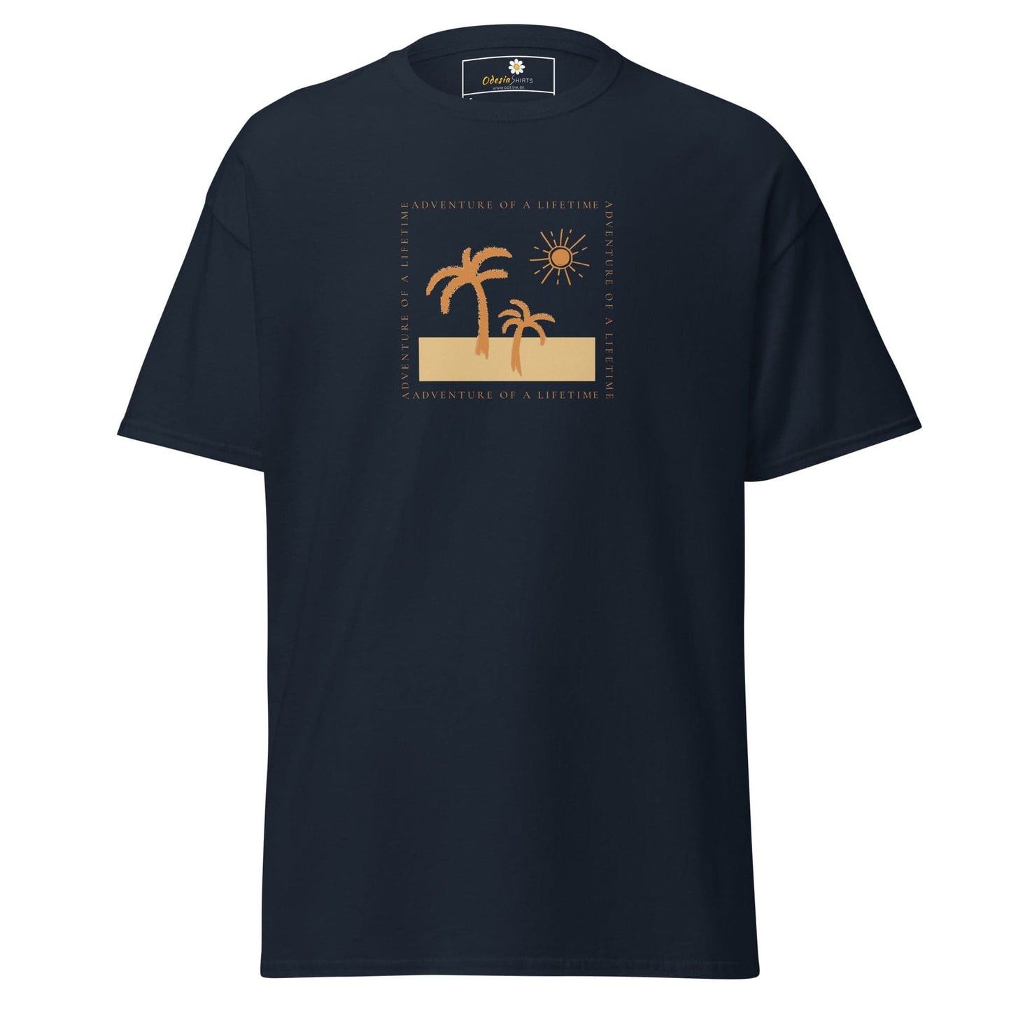 Unisex classic t-shirt - SUMMER PARADISE TREE SUN - REGULAR - Navy / S