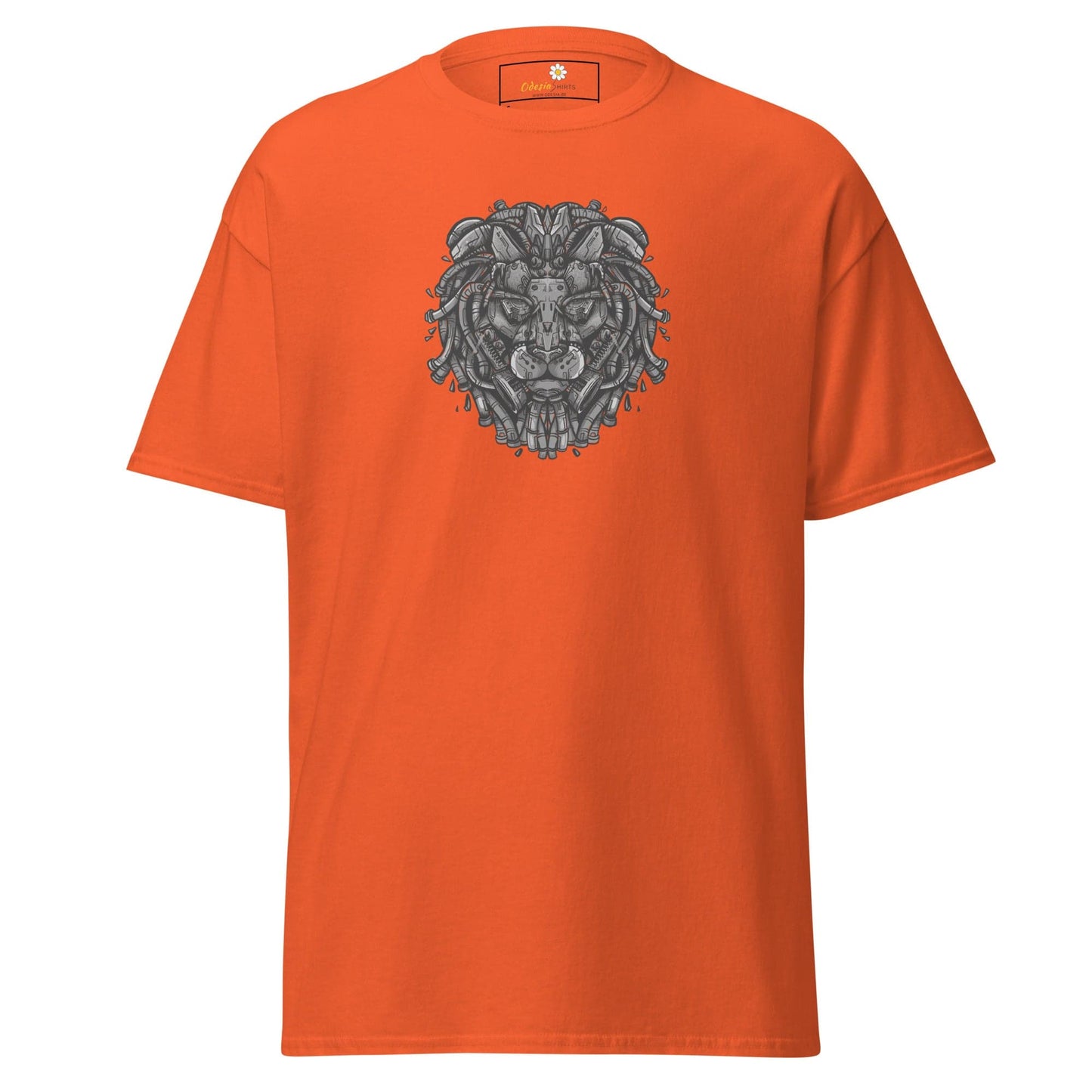 Unisex classic t-shirt - ABSTRACT LION HEAD - REGULAR - Orange / S