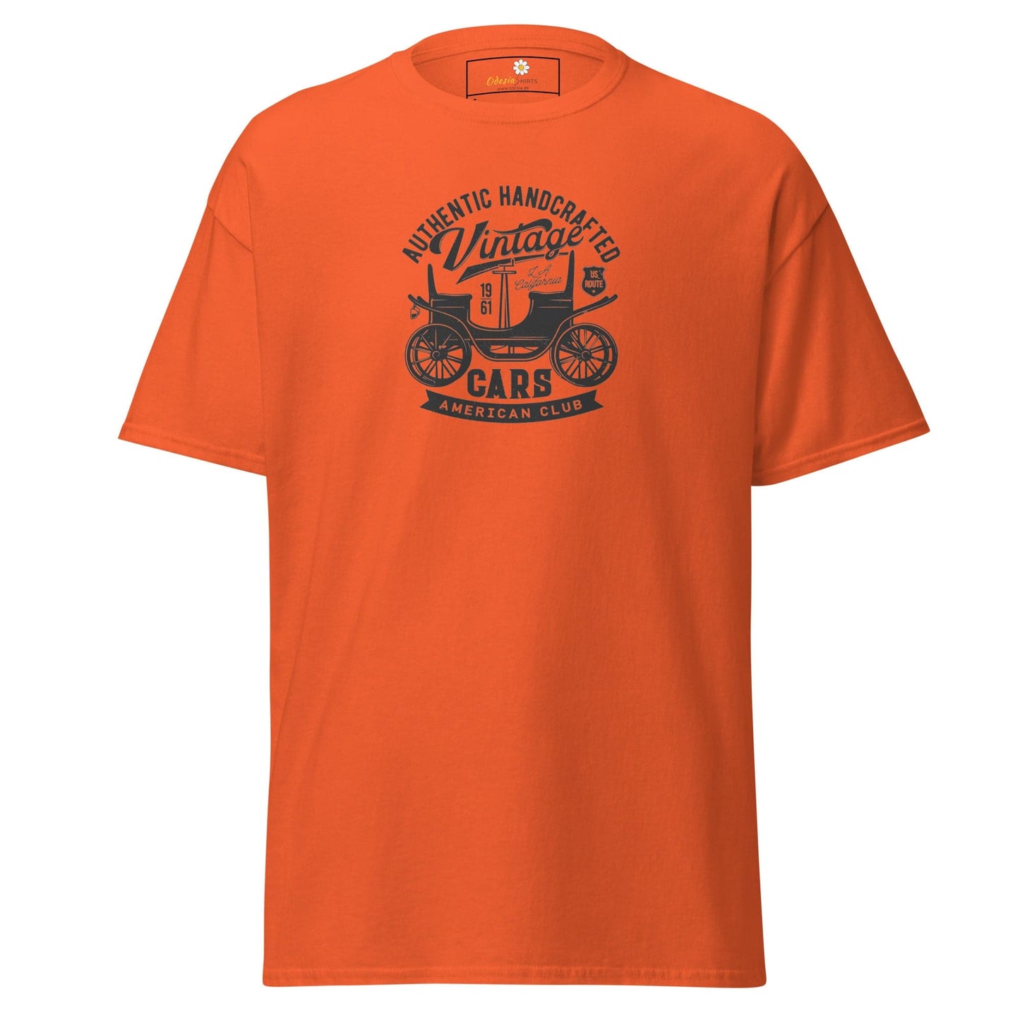 Unisex classic t-shirt - VINTAGE OLD CAR - REGULAR - Orange / S