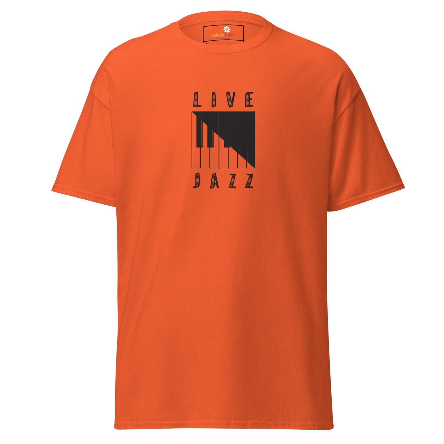 Unisex classic t-shirt - MUSIC LIFE JAZZ - REGULAR - Orange / S