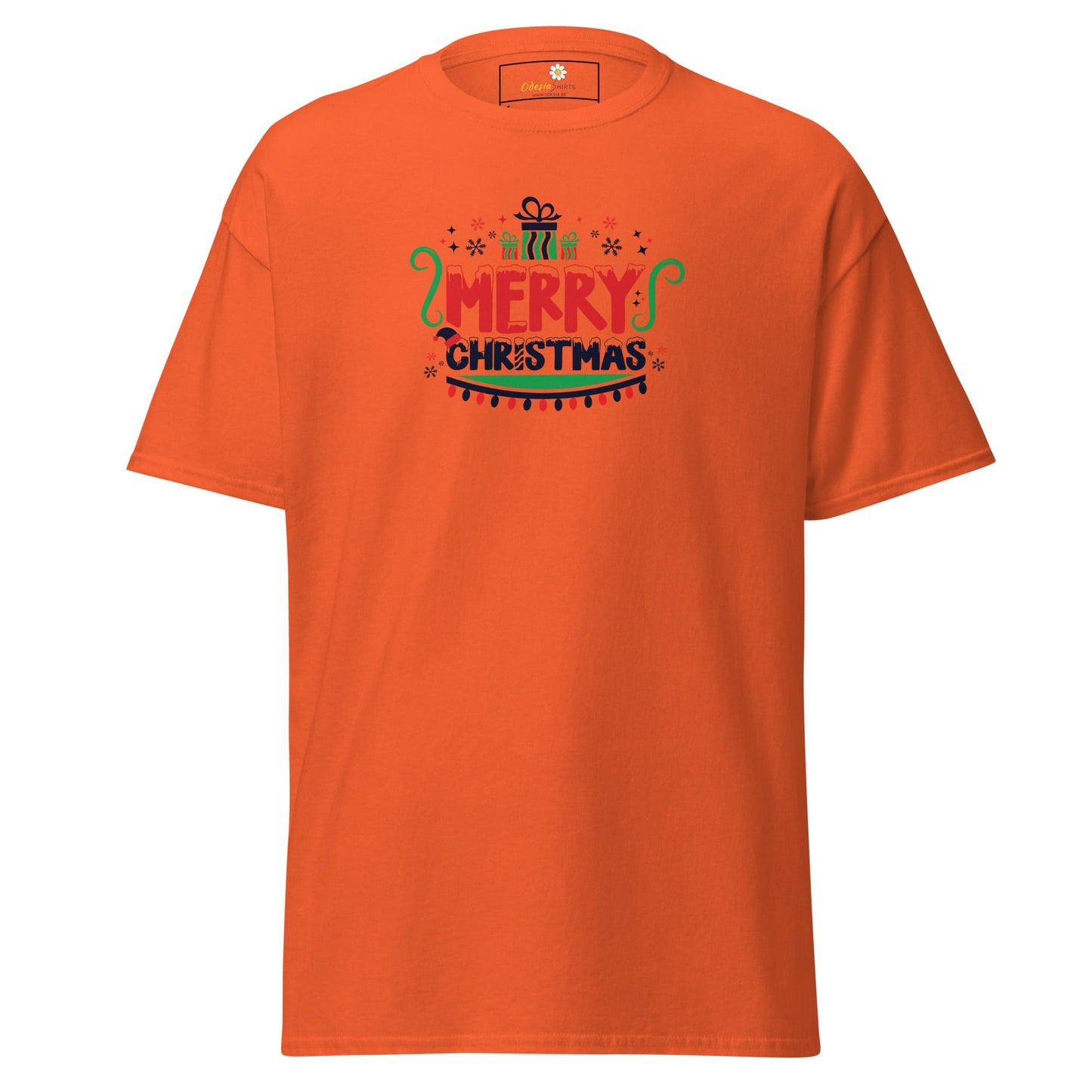 Unisex classic t-shirt - SEASONAL MERRY CHRISTMASS - REGULAR - Orange / S
