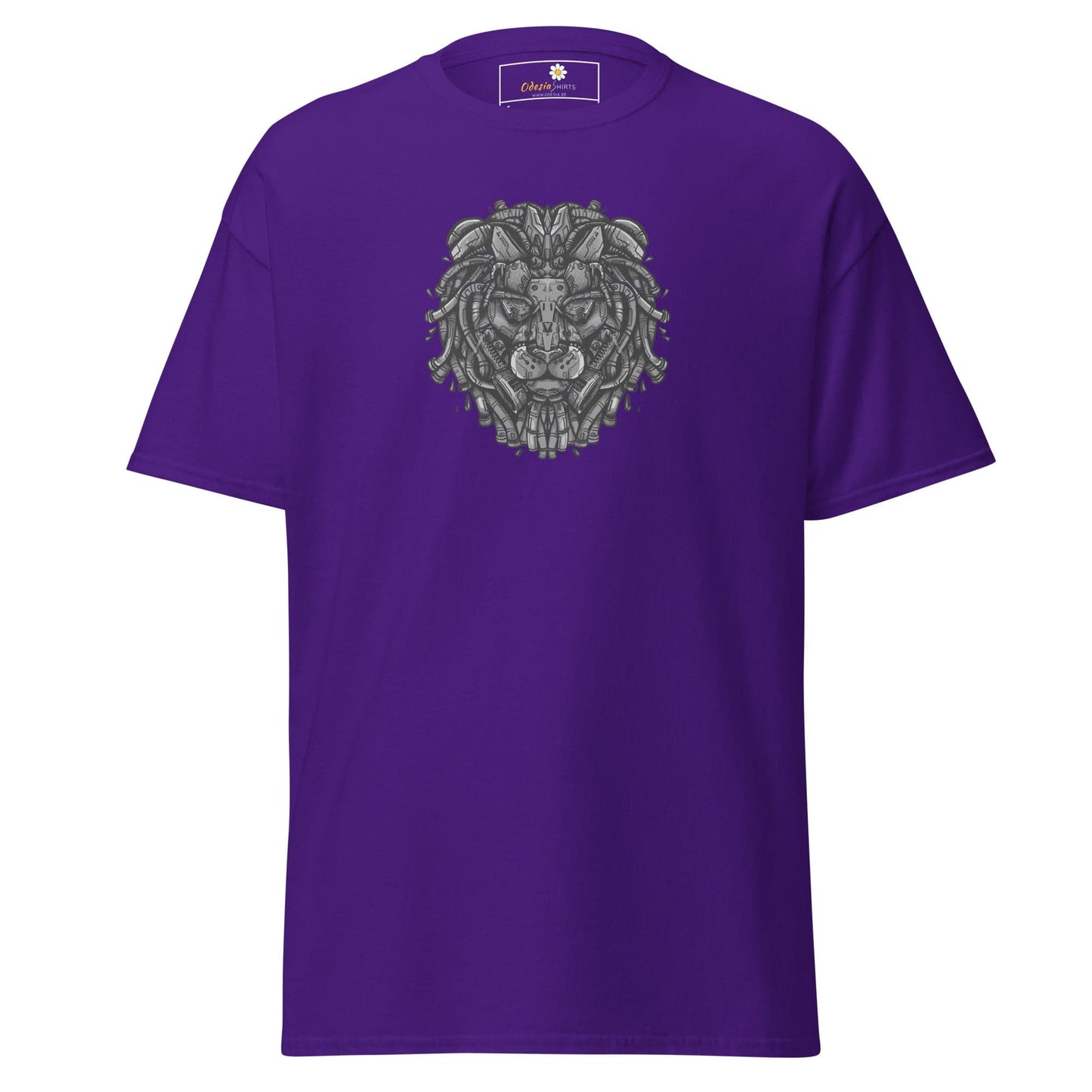 Unisex classic t-shirt - ABSTRACT LION HEAD - REGULAR - Purple / S