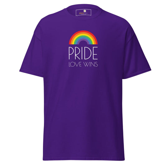 Unisex classic t-shirt - LGBTQ PRIDE LOVE WINS - REGULAR - Purple / S