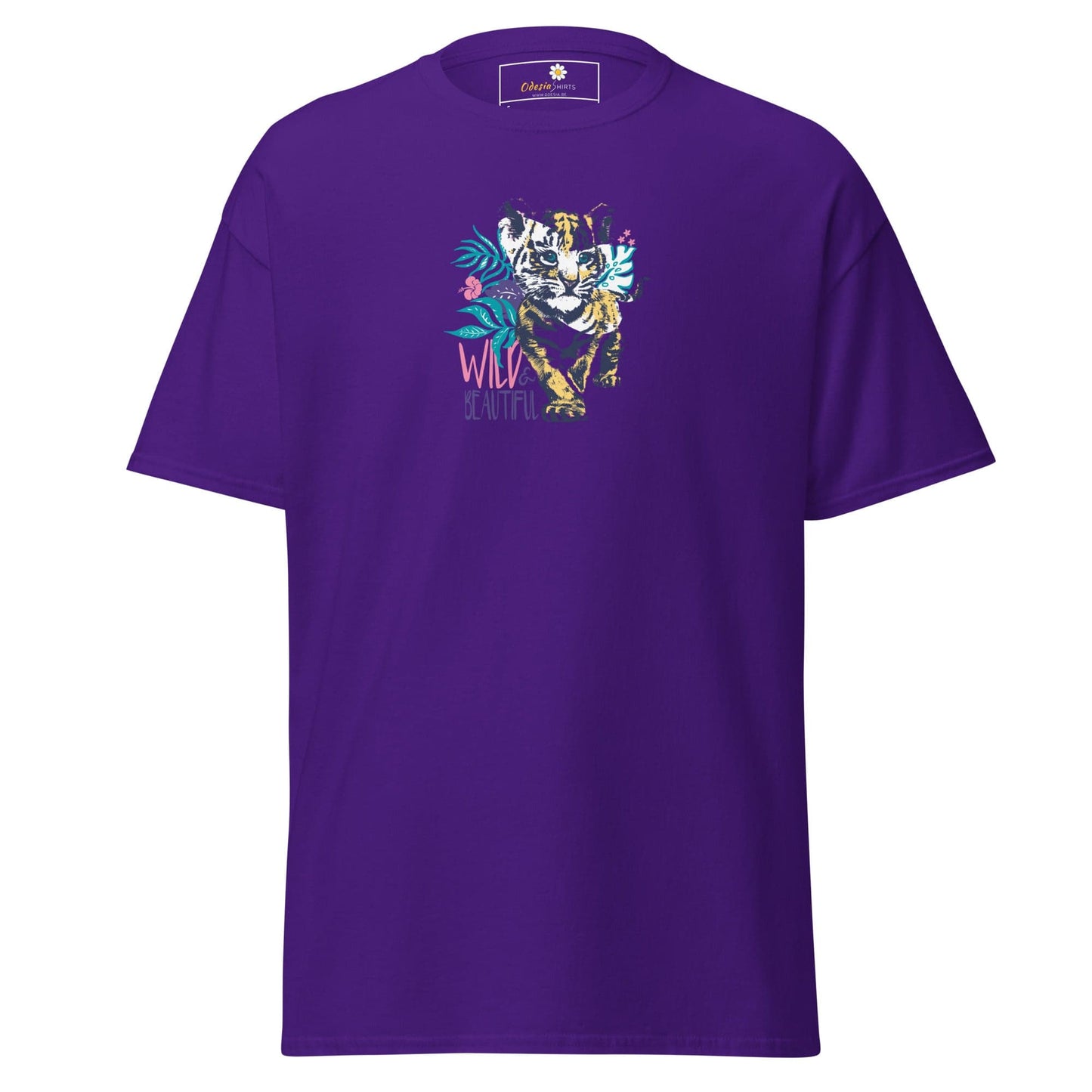 Unisex classic tee - WILD LIFE AND BEAUTIFUL - REGULAR - Purple / S