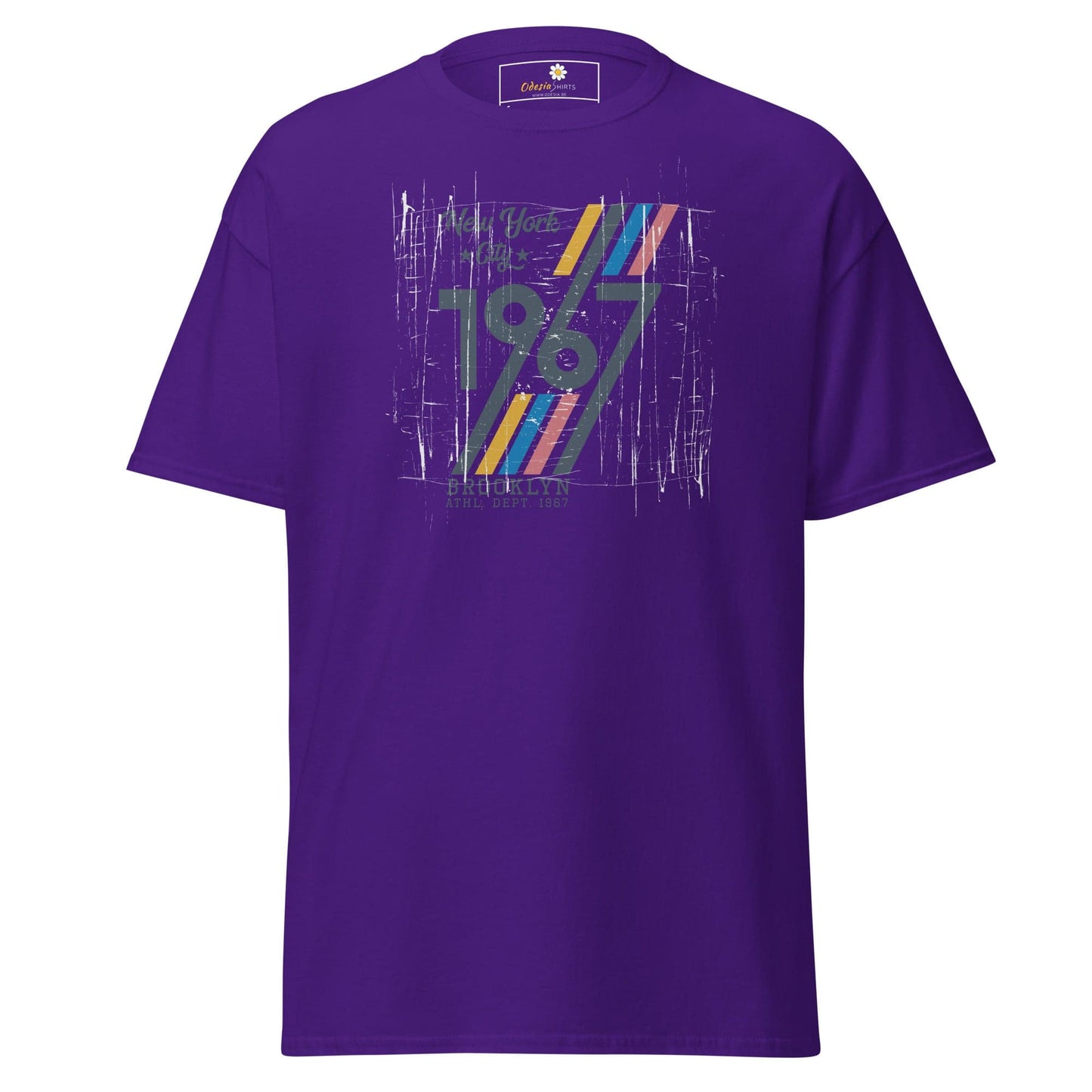 Unisex classic t-shirt - URBAN 1967 NY CITY - REGULAR - Purple / S