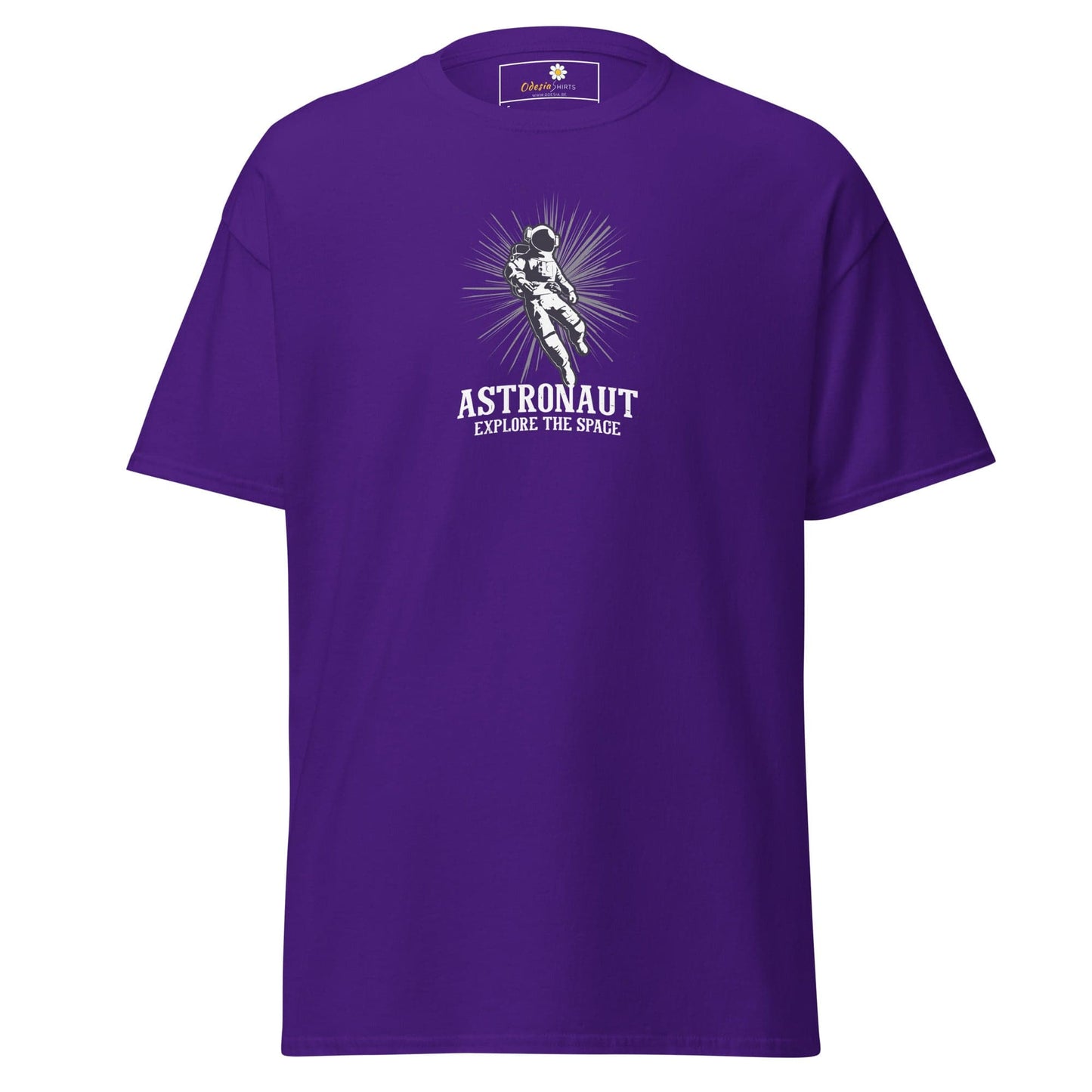 Unisex classic tee - ASTRONAUT EXPLORE SPACE - REGULAR - Purple / S