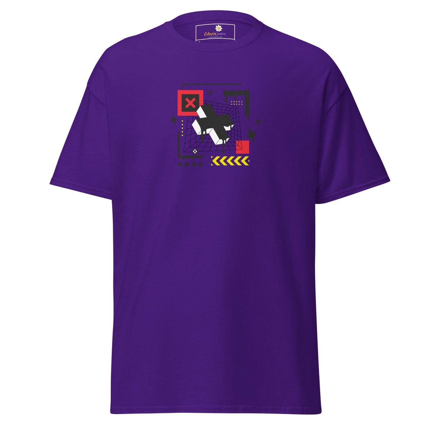 Unisex classic t-shirt - ABSTRACT FIGURES - REGULAR - Purple / S