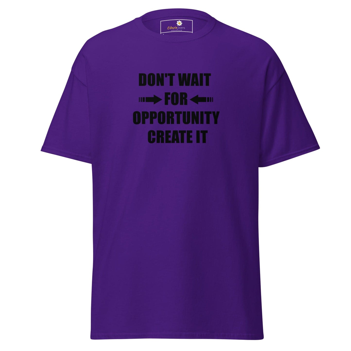 Unisex classic tee - TEXT DONT WAIT OPPORTUNITY - REGULAR - Purple / S